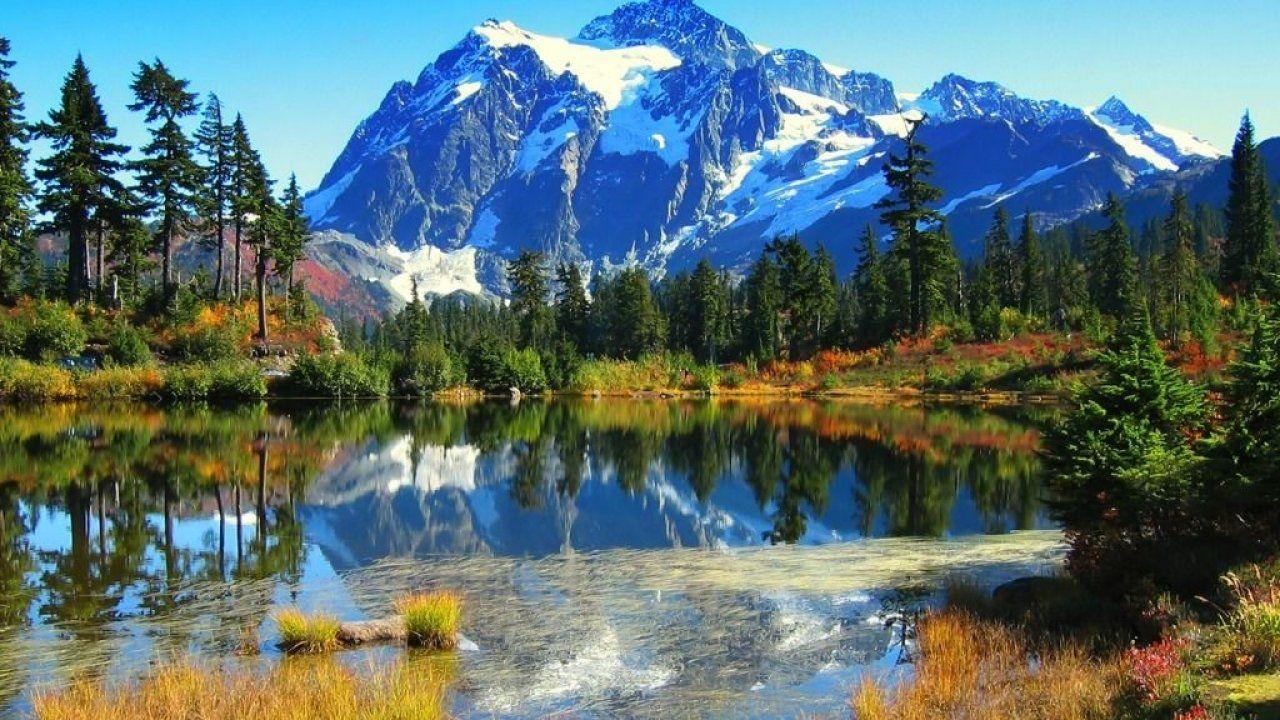 1280x720 Lakes, Art, Lake, Beautiful, Blue, Reflexive, Sky, Nice