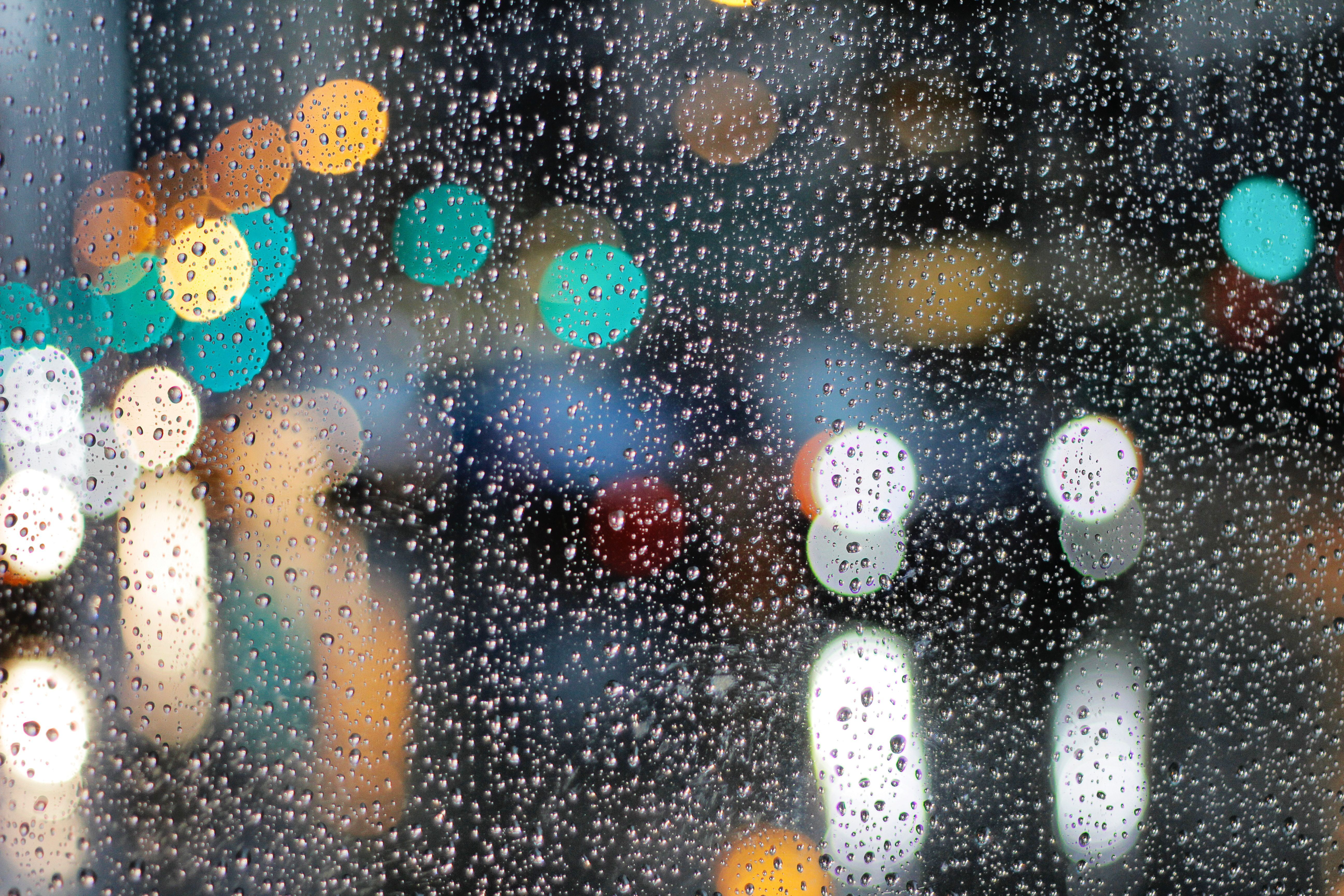 5184x3456 Rainy Day Drops On Glass