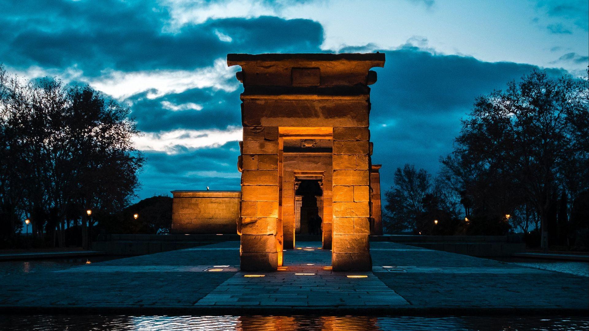 1920x1080 Download wallpaper 1920x1080 temple of debod, madrid, spain