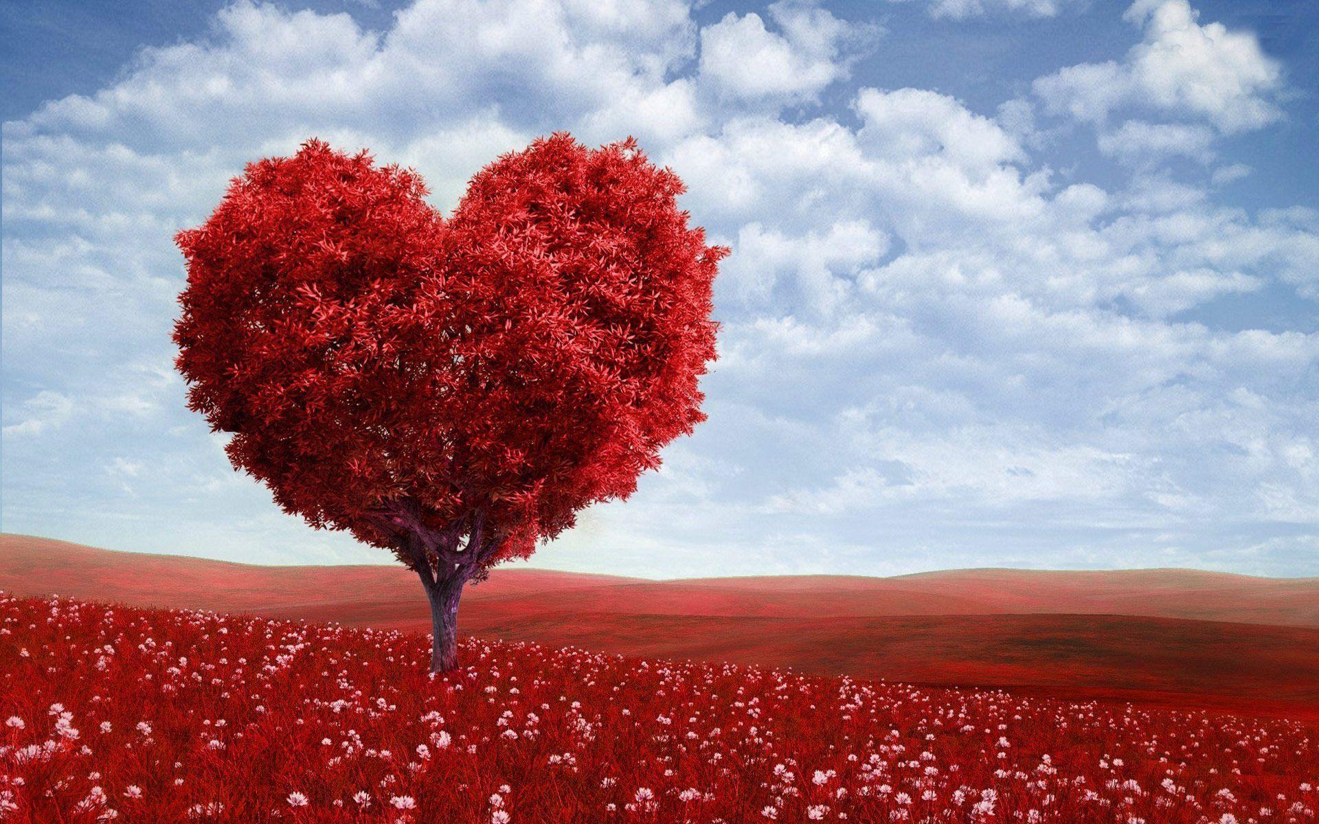 1920x1200 free valentine wallpaper. Free Valentine Love Tree
