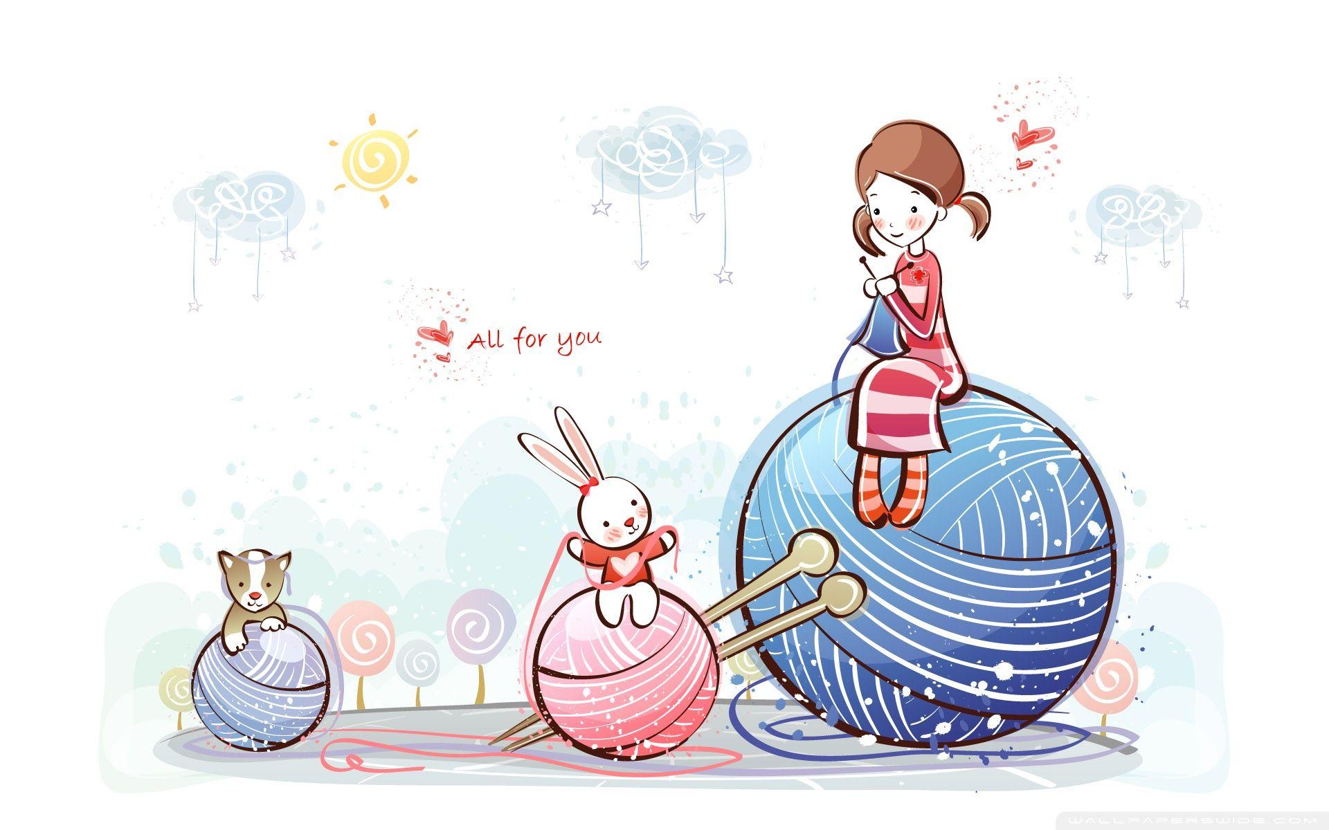 1920x1200 Download Cute Valentine Character HD Wallpaper