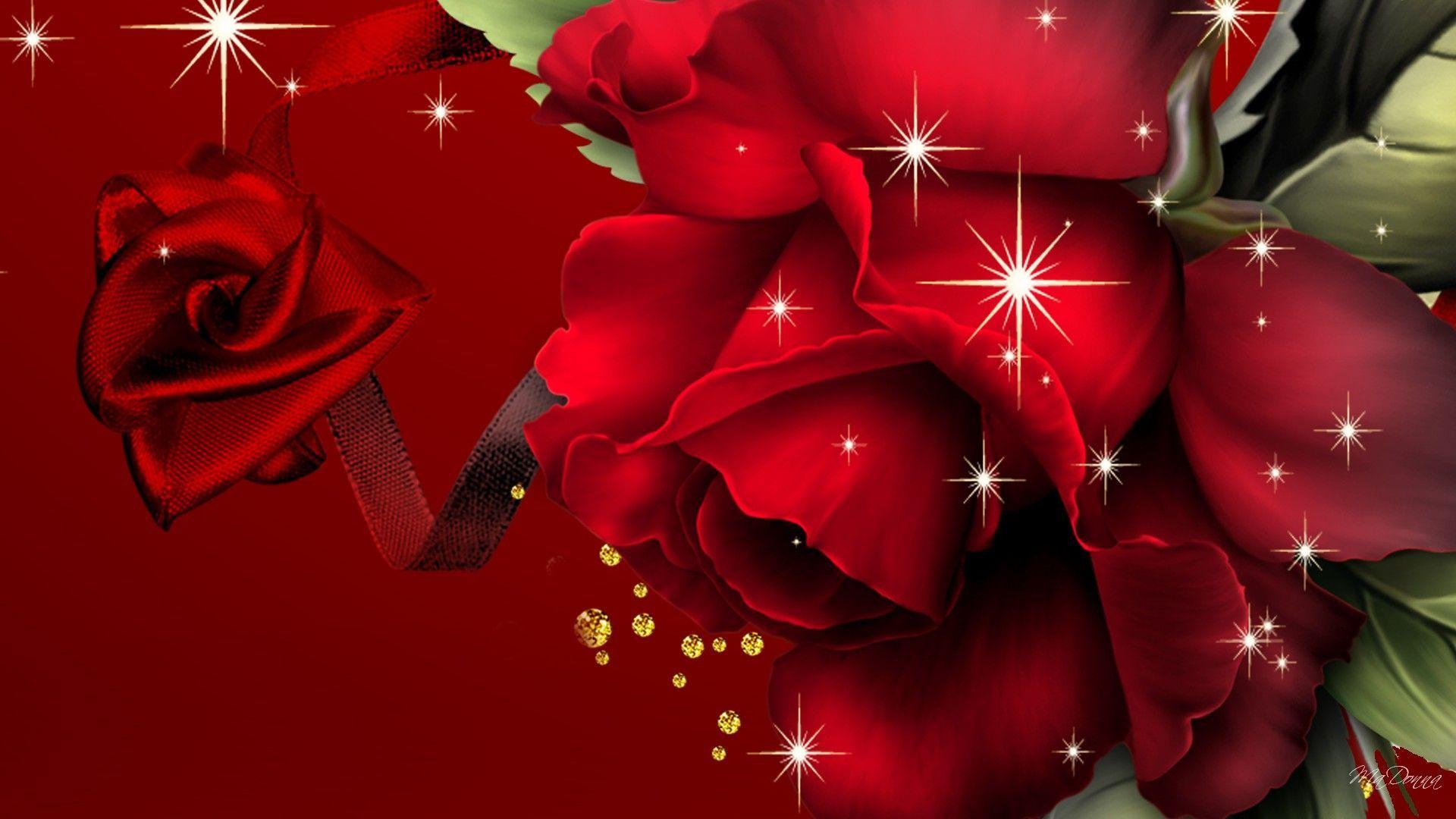 1920x1080 red rose desktop wallpaper