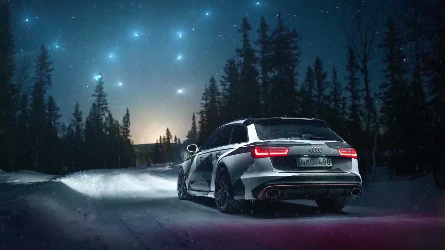 1500x844 Audi Rs6 Winter Snow Night Live