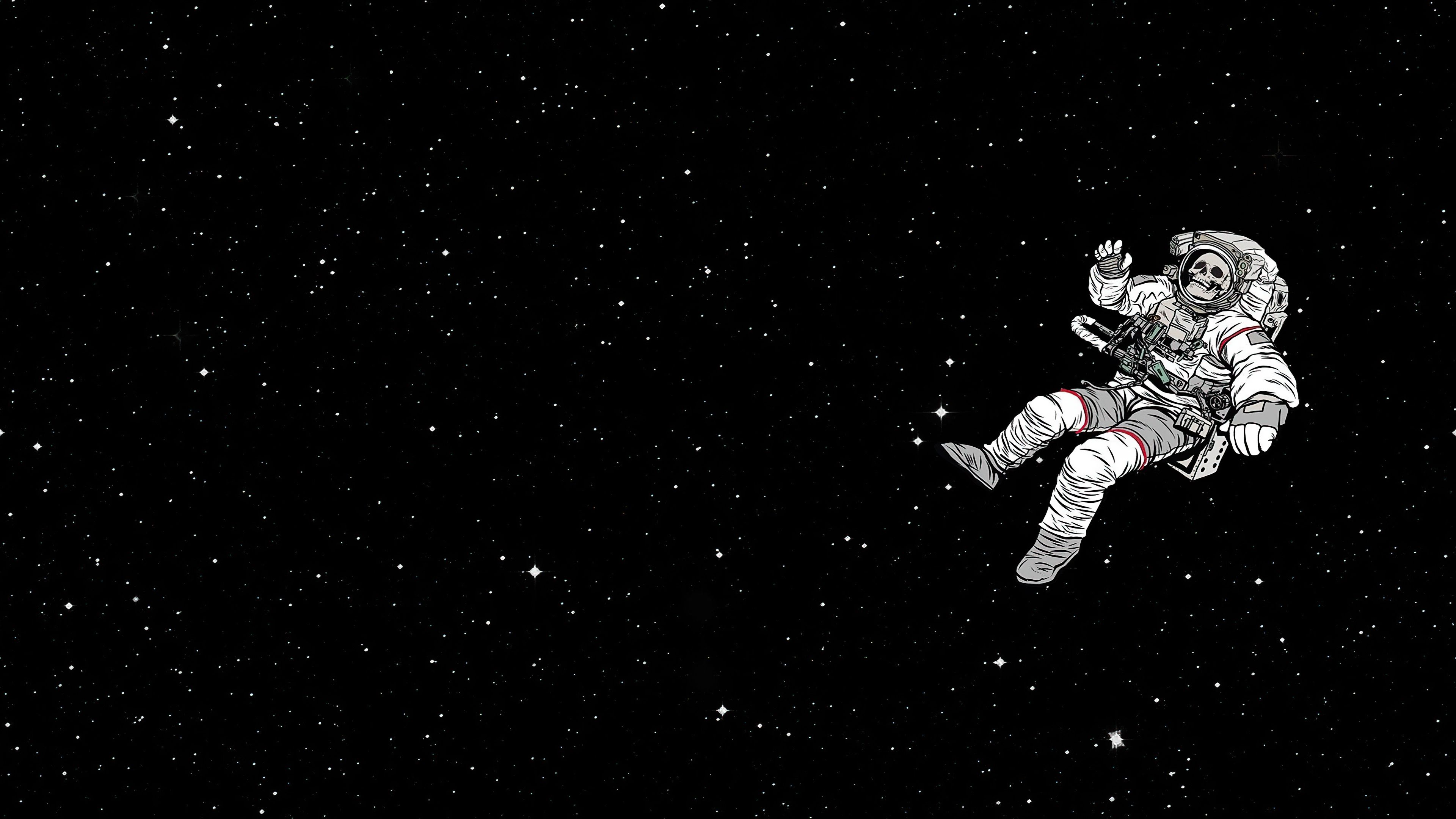 3840x2160 Skull, Space Suit, Astronaut, 982387