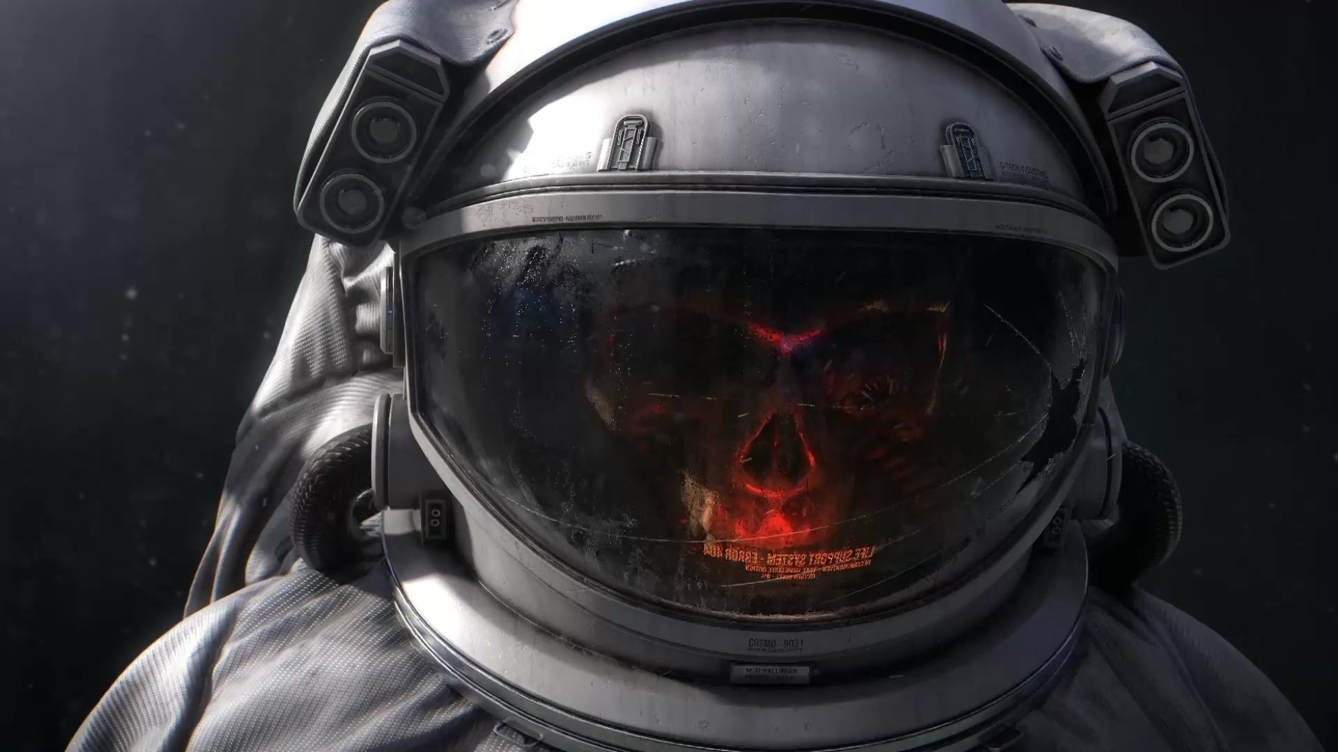 1920x1080 Astronaut Spaceman Skull Live Wallpaper