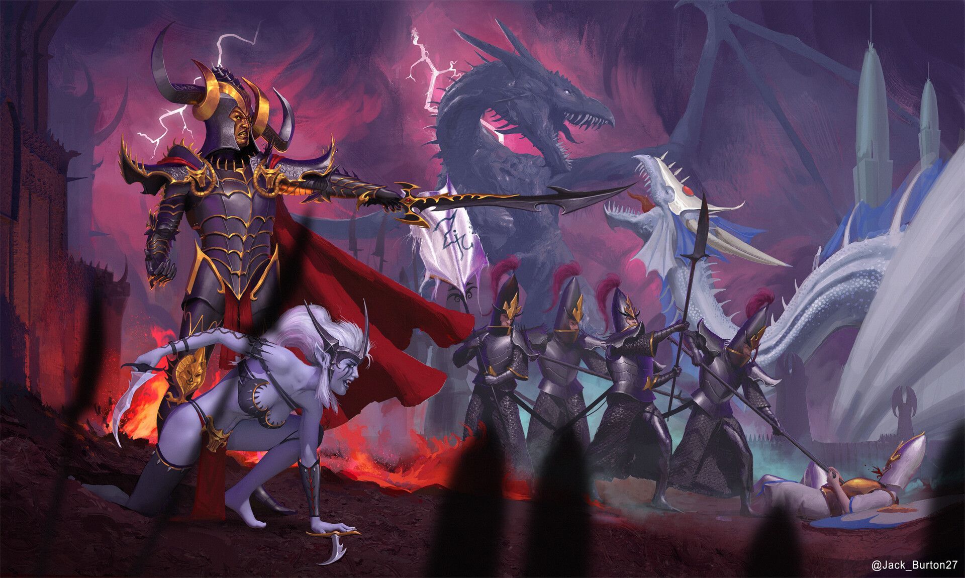 1920x1150 Warhammer Malekith and his Druchii