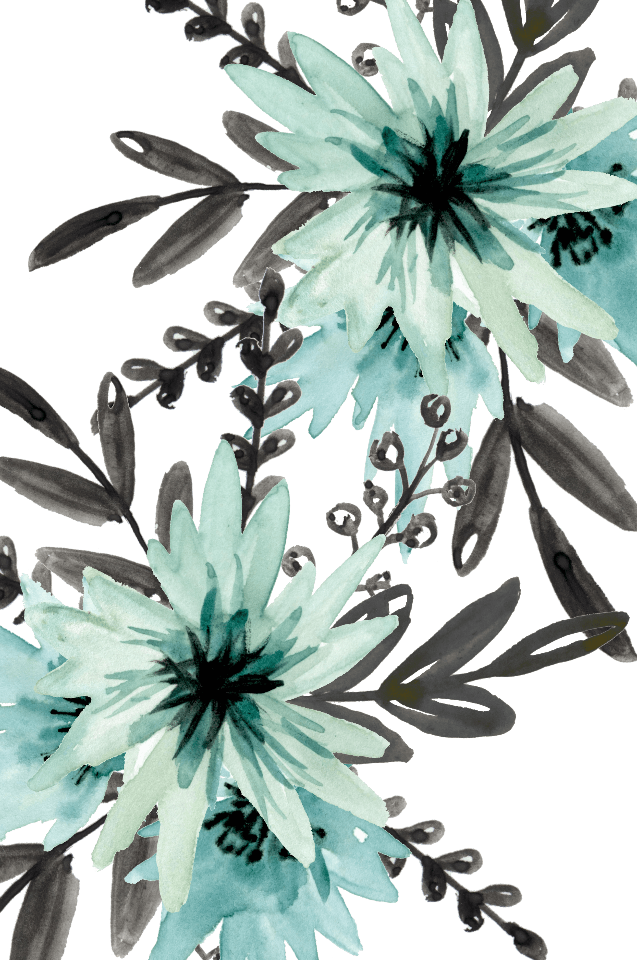 2600x3919 Drawn Flowers Wallpaper