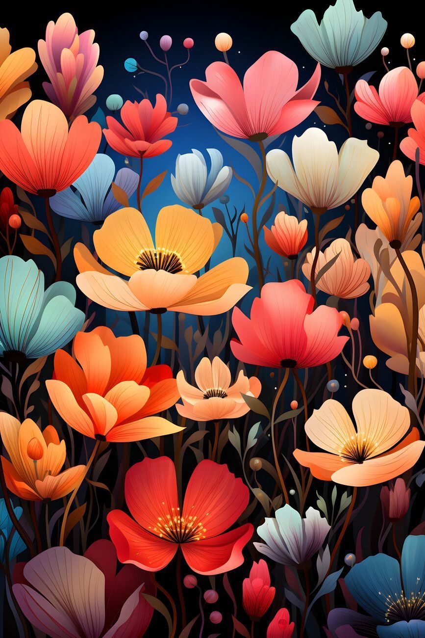 867x1300 Vibrant Beautiful Flowers:3