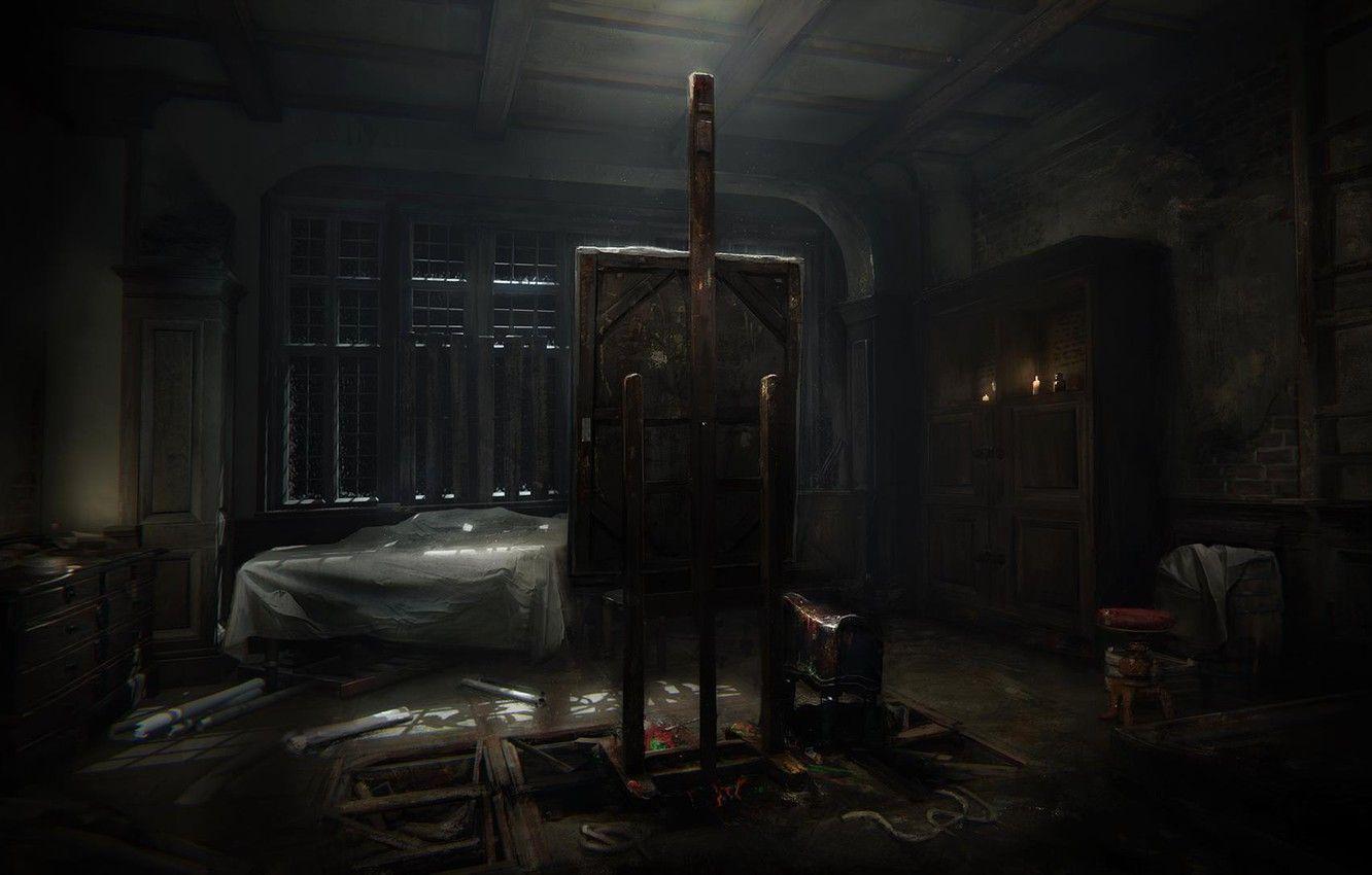 1332x850 Wallpaper Wall, Blood, Picture, Fear, Horror, Horror, Fear