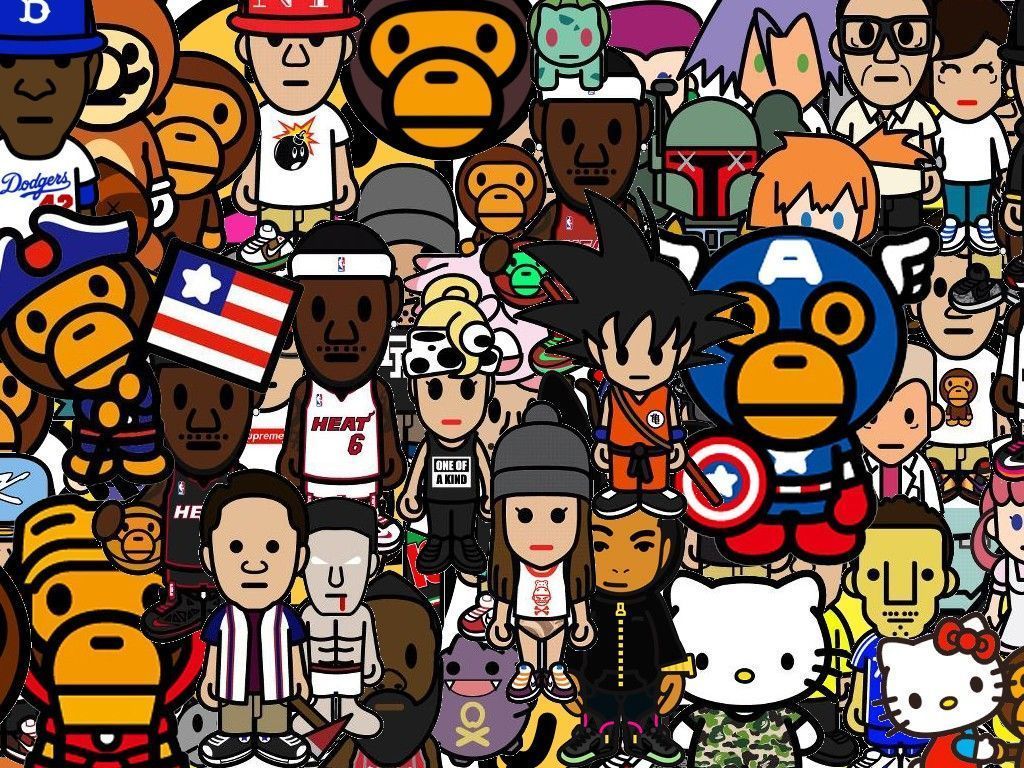 1024x768 Bape wallpaper, Bape shark wallpaper