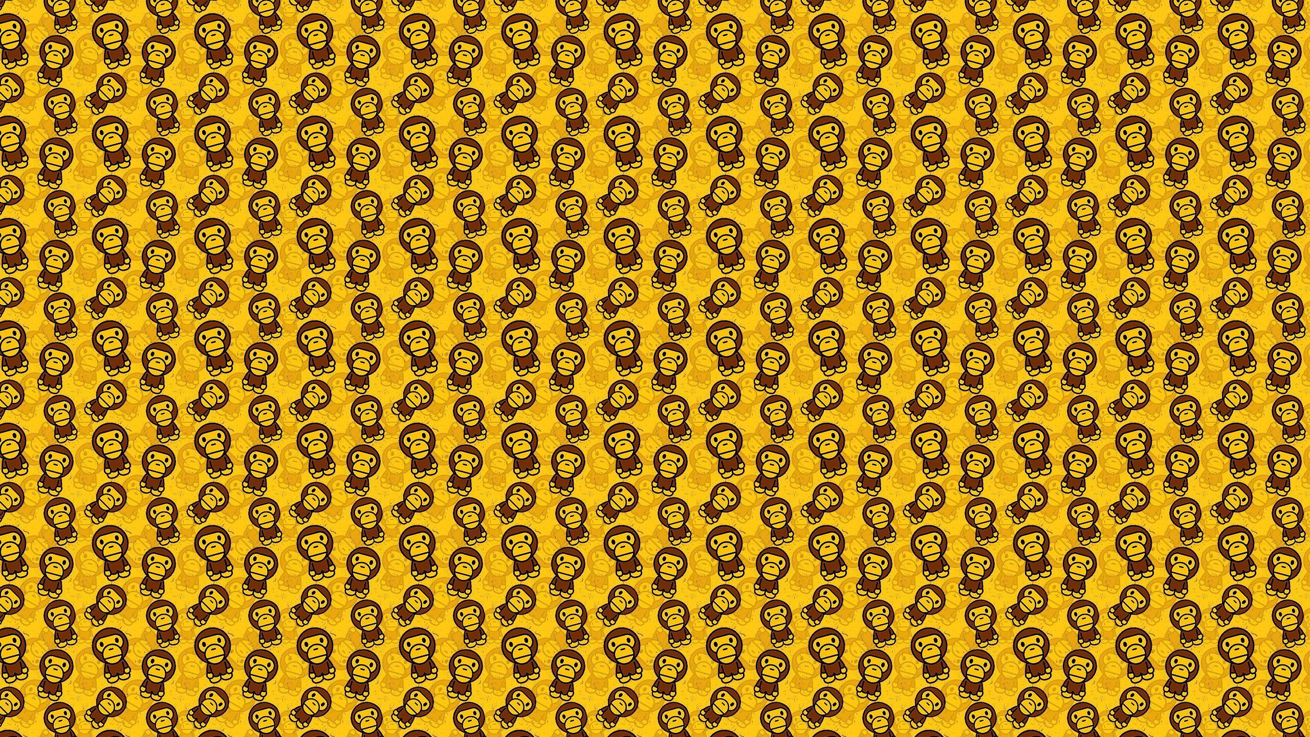 2560x1440 Gold BAPE Wallpaper