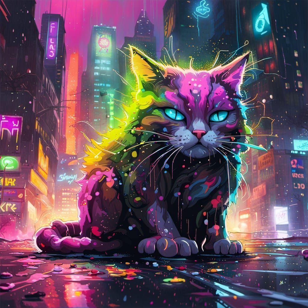 Cyberpunk Cat Wallpapers - Top Free Cyberpunk Cat Backgrounds ...