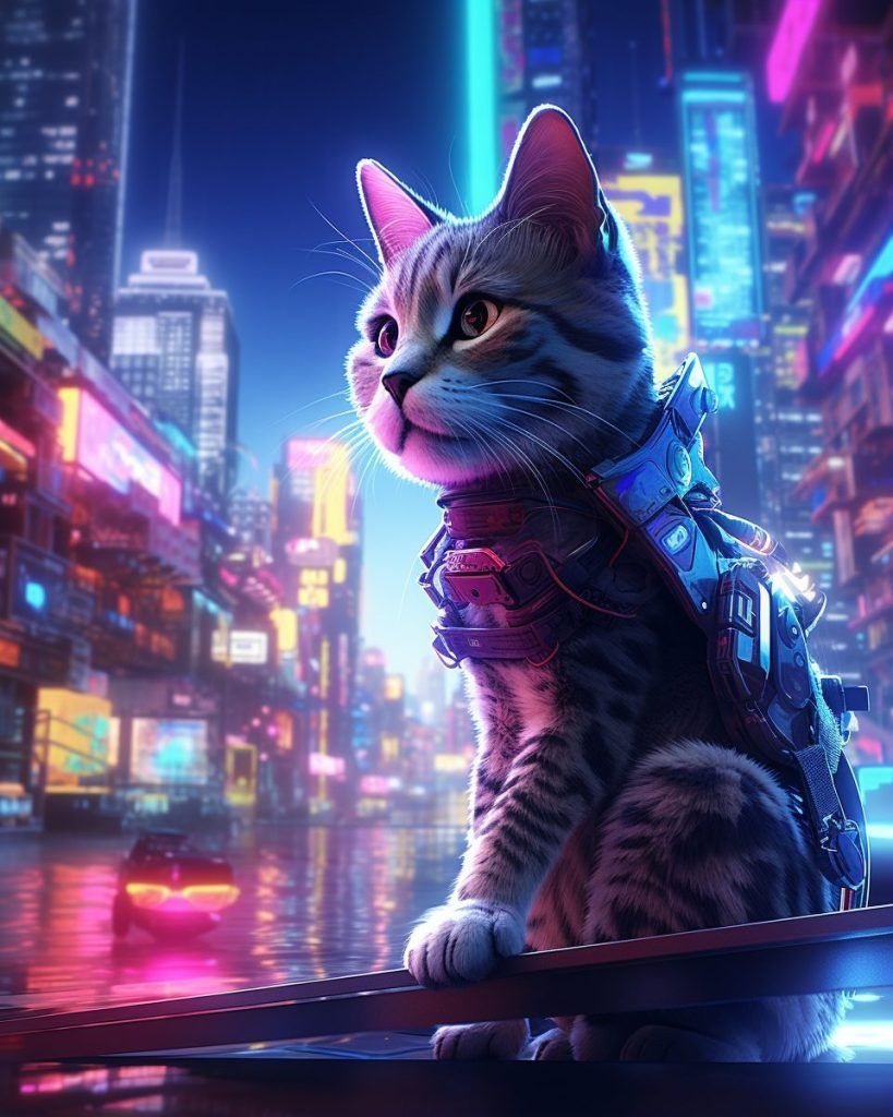 Cyberpunk Cat Wallpapers - Top Free Cyberpunk Cat Backgrounds ...