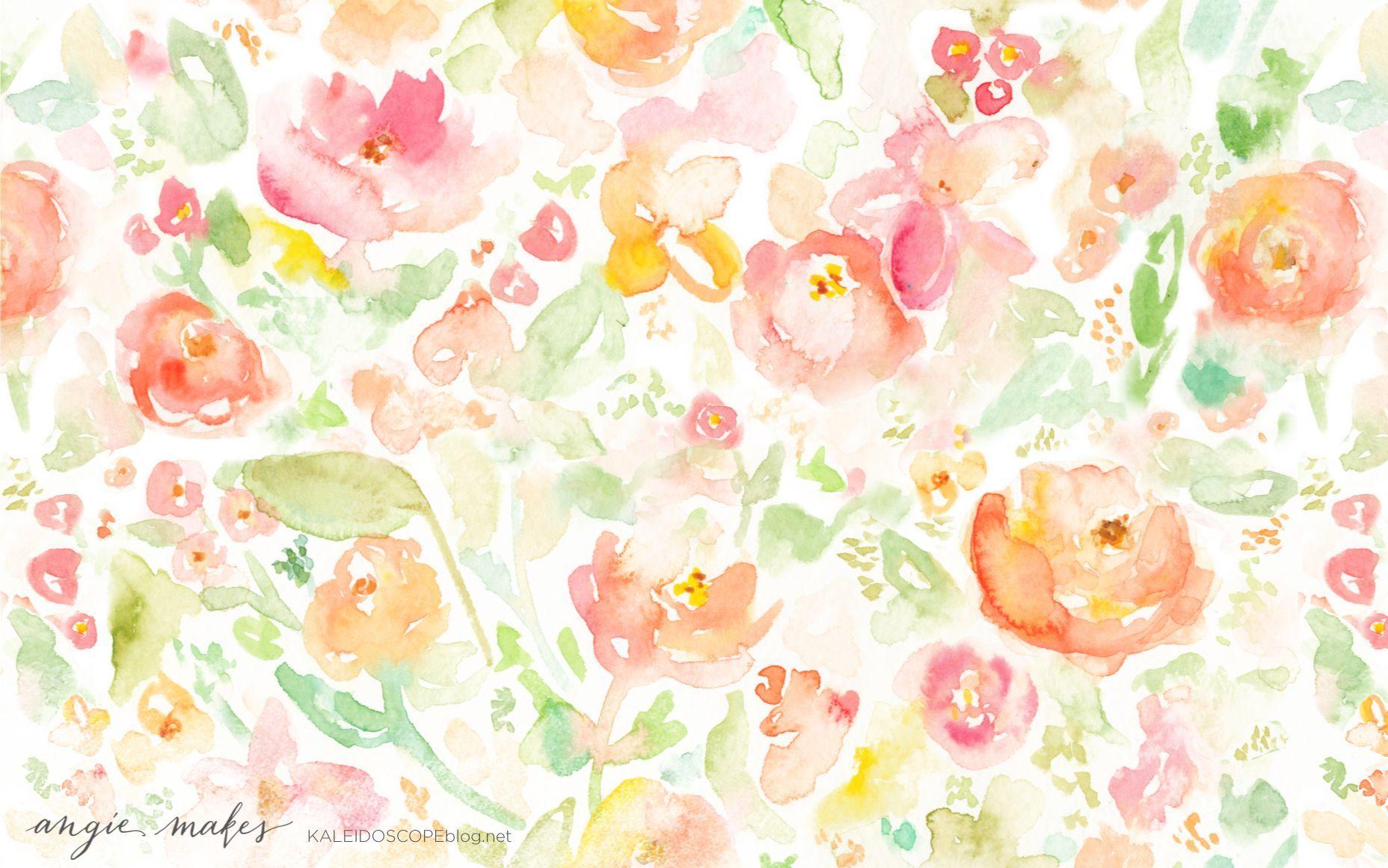 Modern Floral Desktop Wallpaper