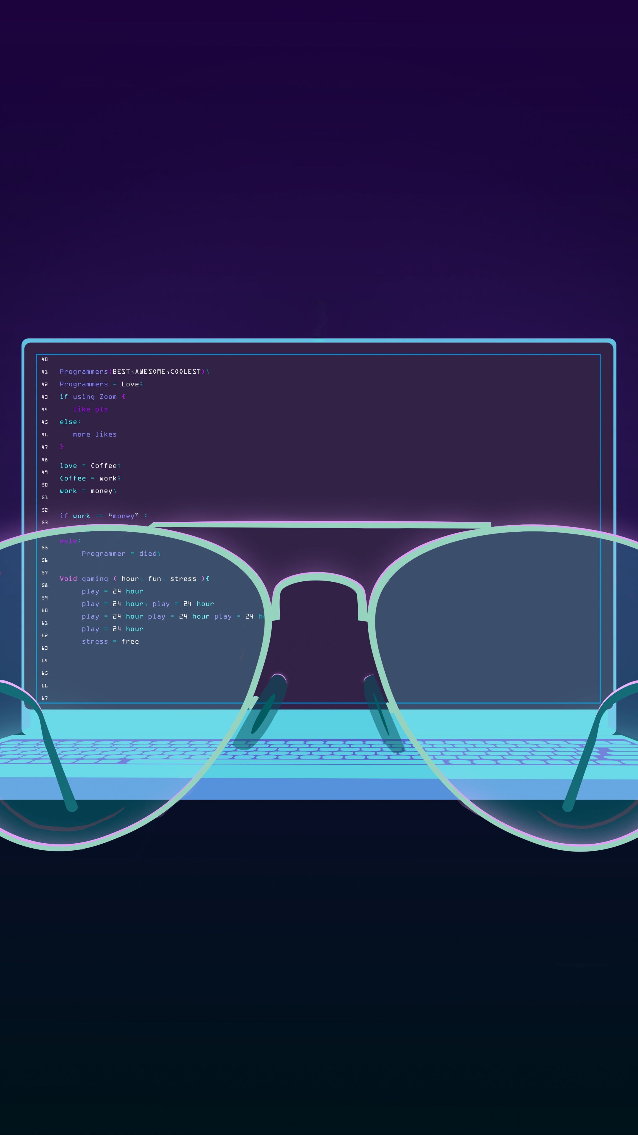 2160x3840 Download Glasses Technology Programming Phone Wallpaper