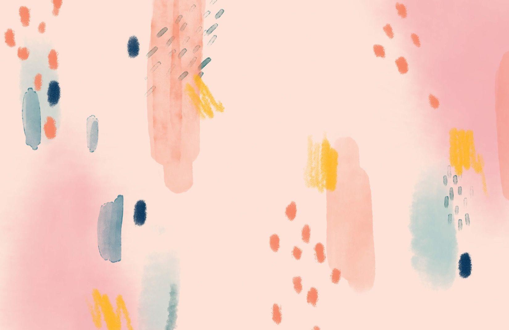 1650x1070 Multi Coloured Brush Stroke Wallpaper Mural