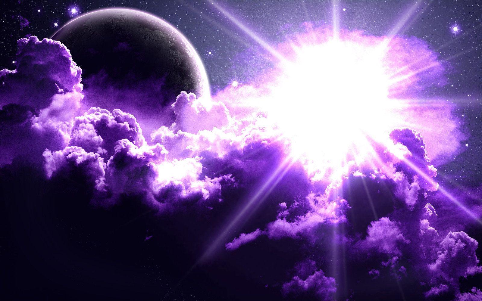 1600x1000 HD Purple Space Wallpaper