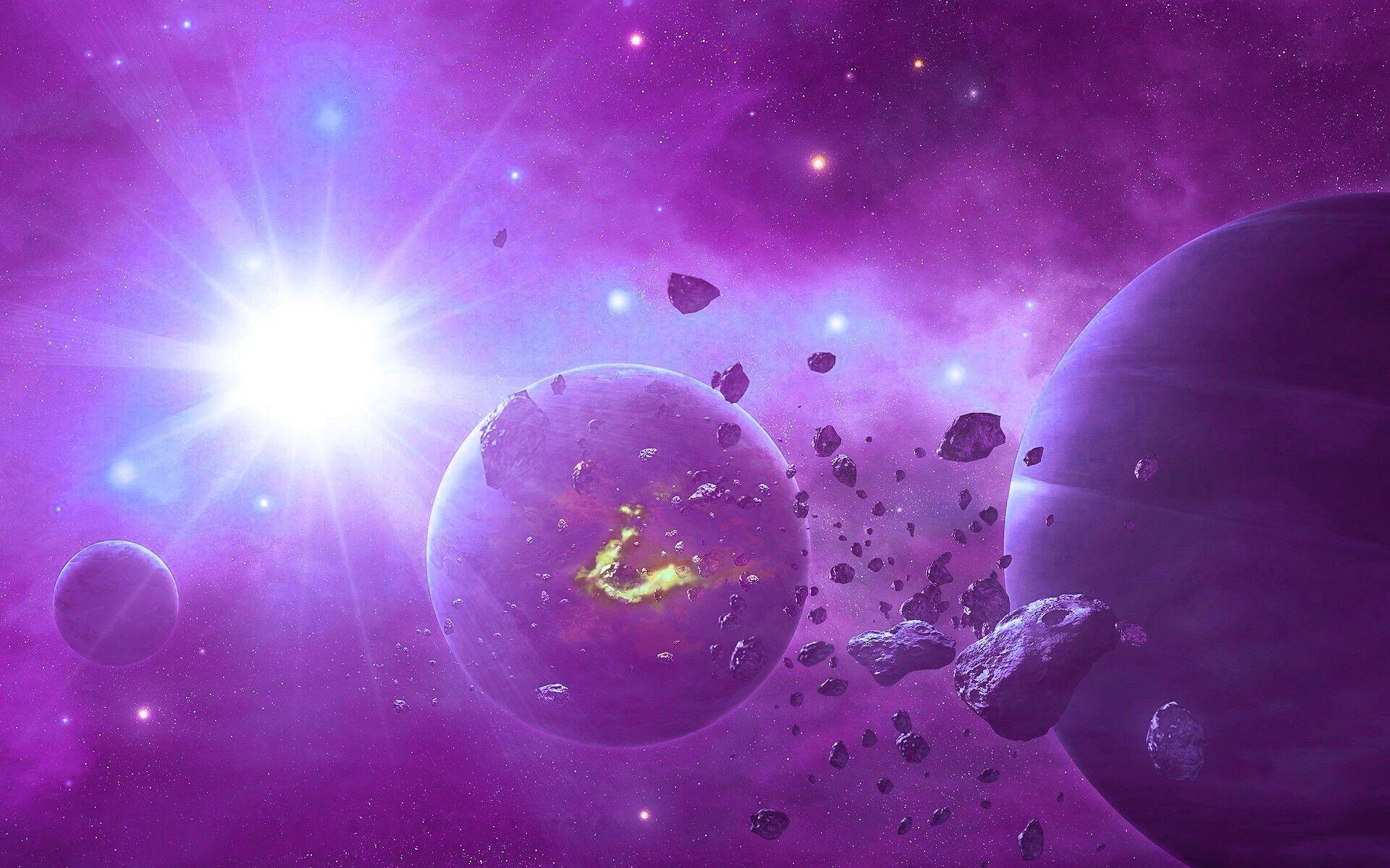 1920x1200 Free download Purple Sun Space Wallpaper New HD Wallpaper