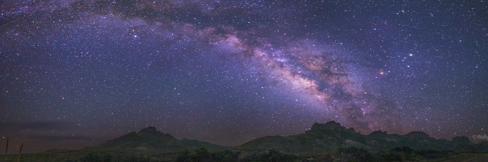 2000x667 Milky Way over Big Bend National Park Panorama. Big Bend National Park. Wally Pacholka Photography