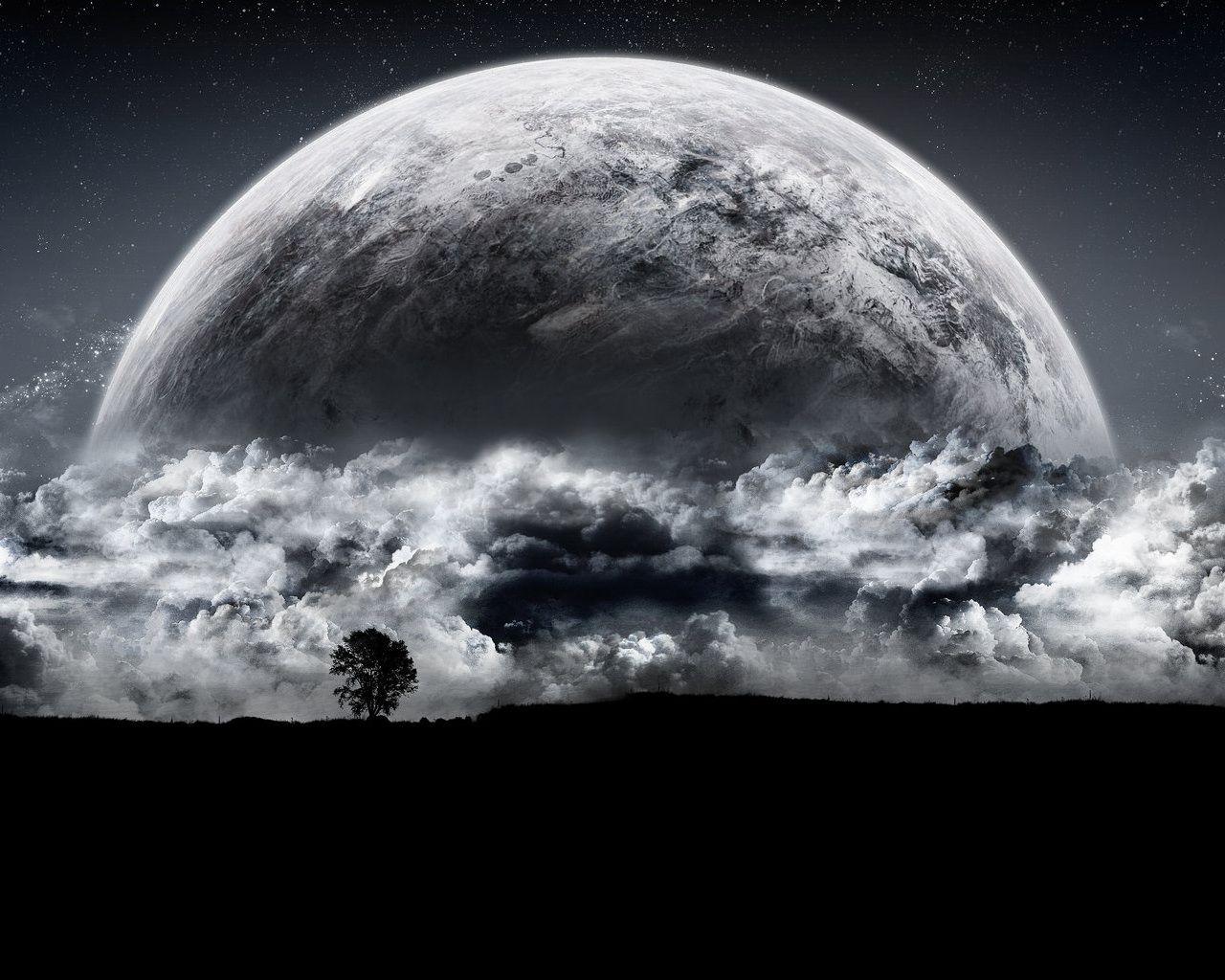 1280x1024 Download desktop wallpaper Space, land, futuristic planet