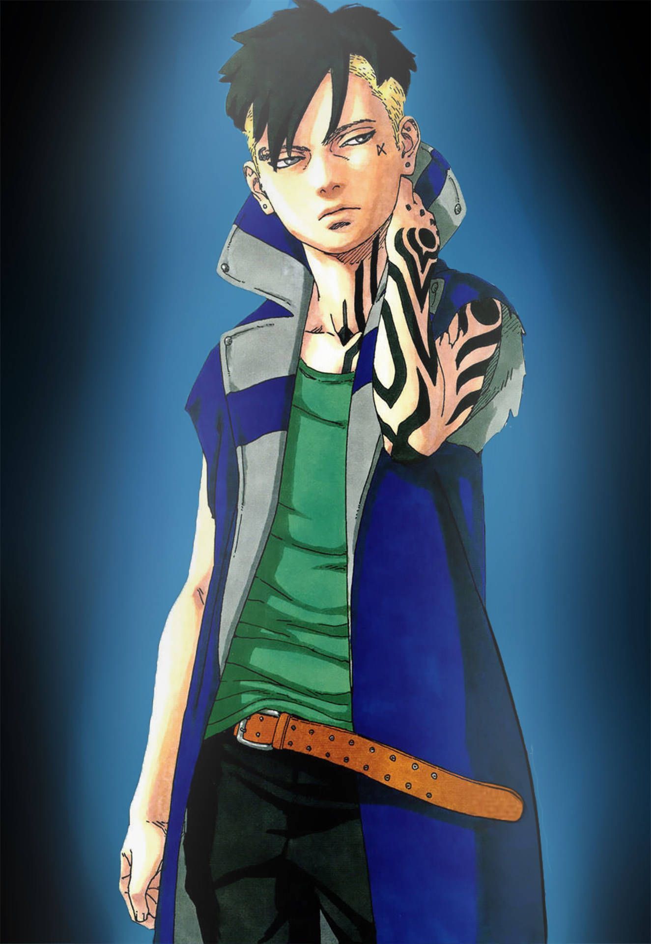 1325x1920 Download Kawaki Rubbing Neck Wallpaper