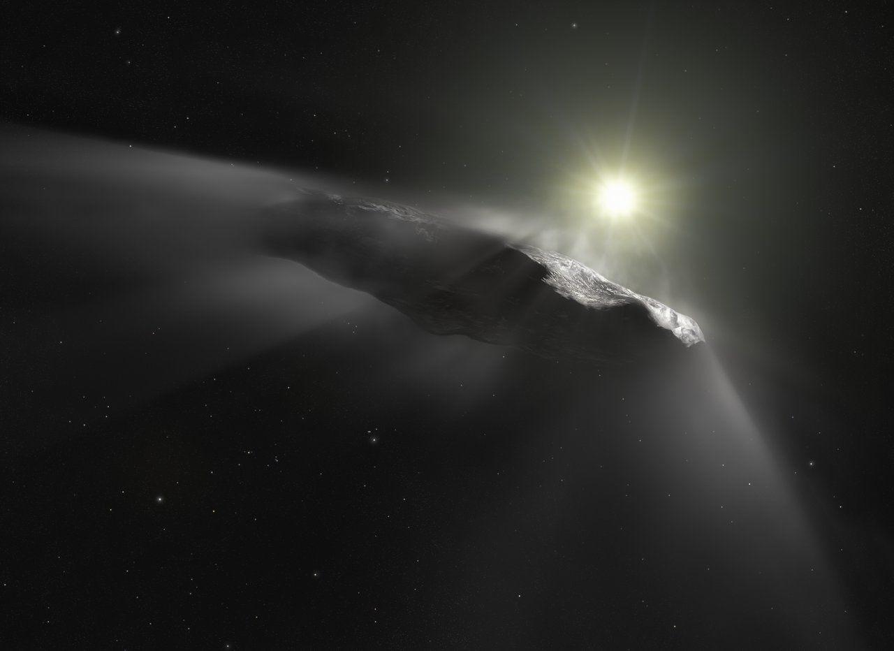 1280x932 Artist's impression of the interstellar asteroid `Oumuamua