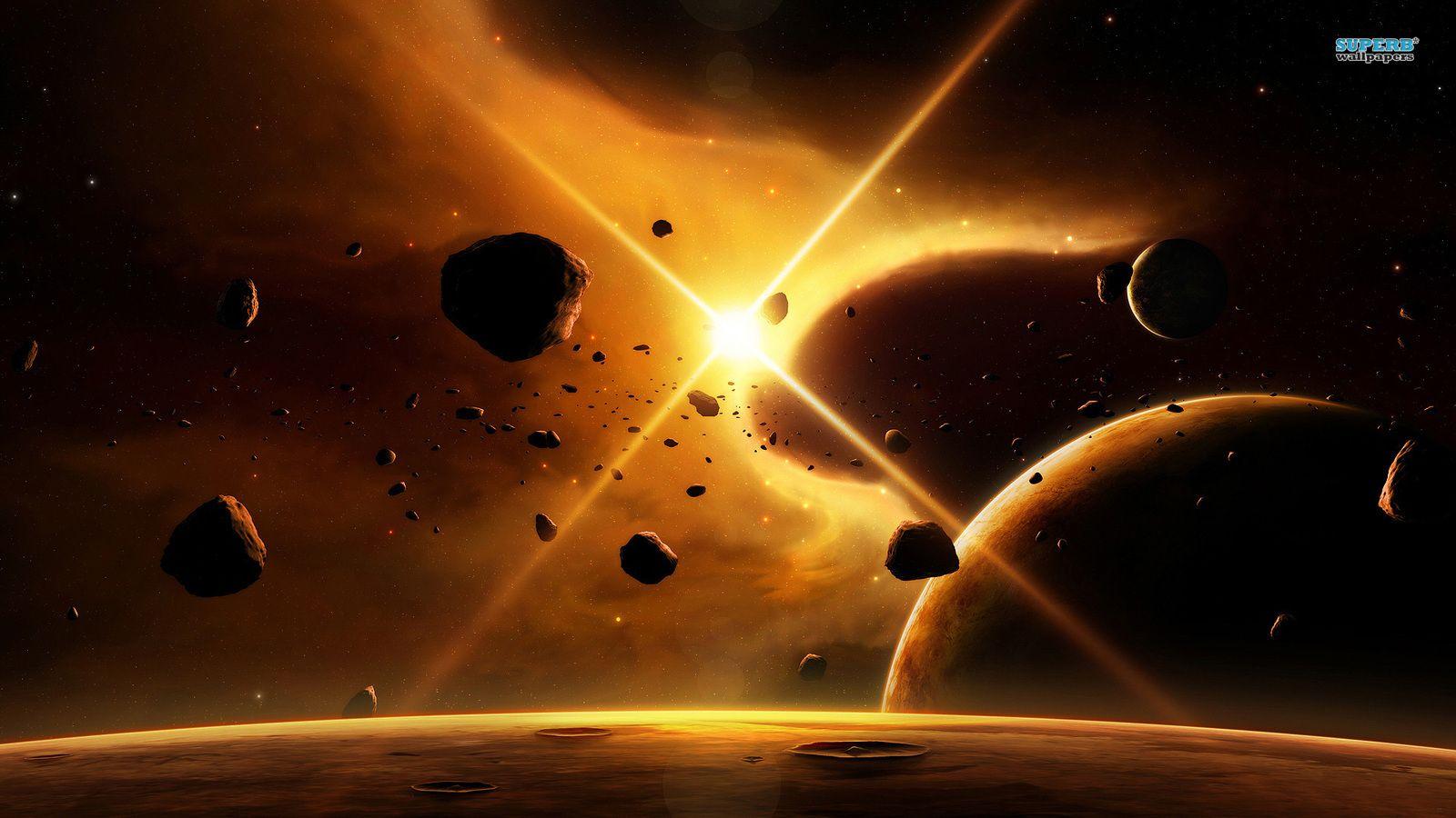 1600x900 Asteroids Universe Wallpaper