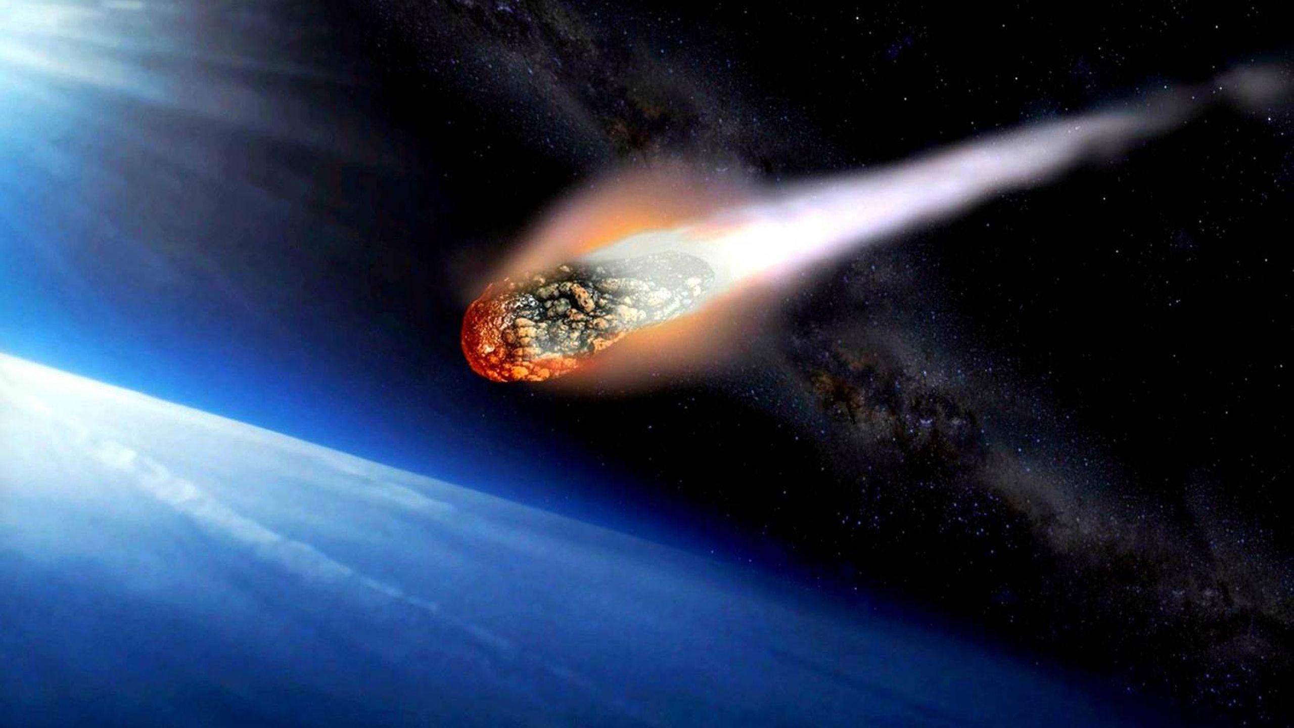 2560x1440 Asteroid Burn In The Earth's Atmosphere HD Wallpaper