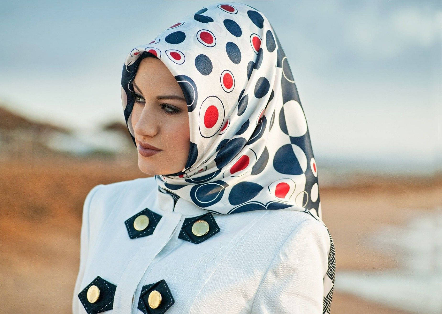 1849x1317 Download Stylish Hijab Girl Wallpaper