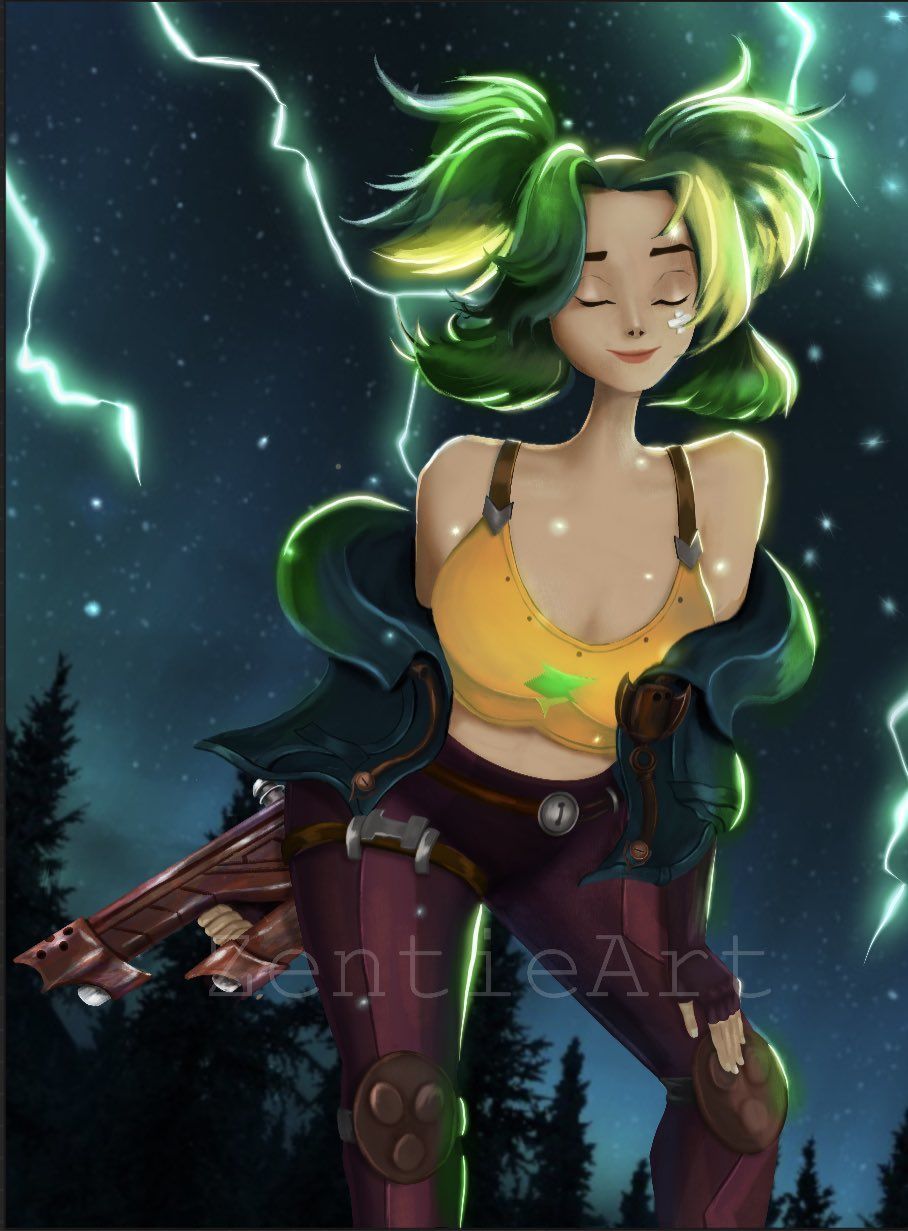 908x1231 ZentieArt on X: Zeri in LOL Please