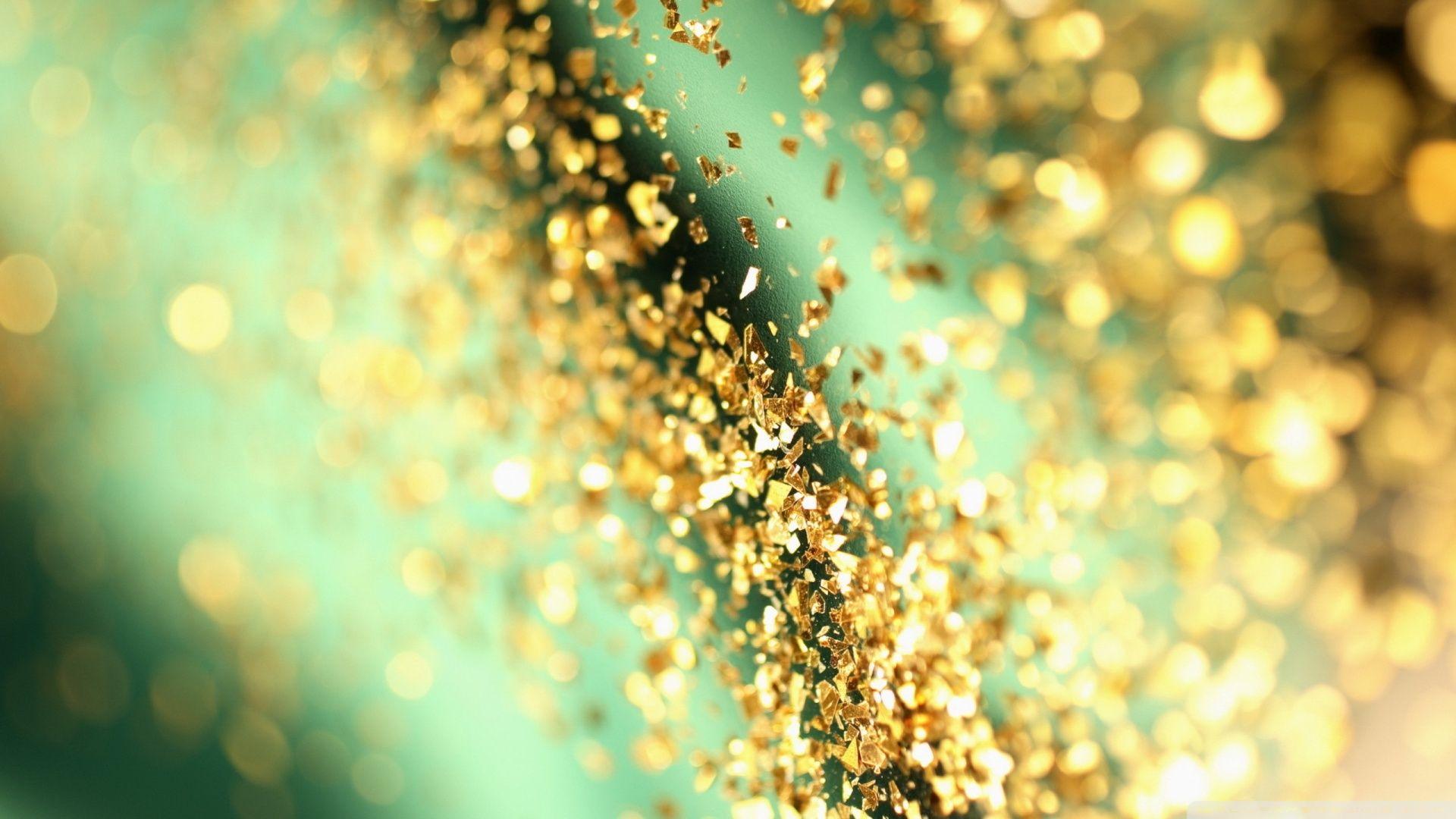 1920x1080 Gold Glitter Wallpaper HD