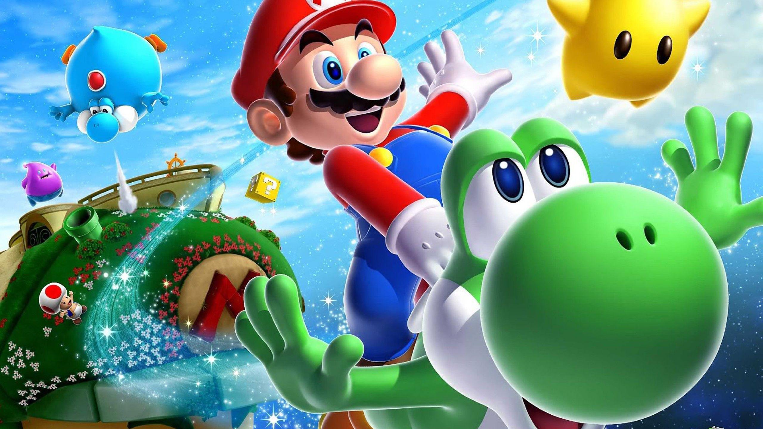 2560x1440 2560x1440 super mario galaxy HD desktop wallpaper