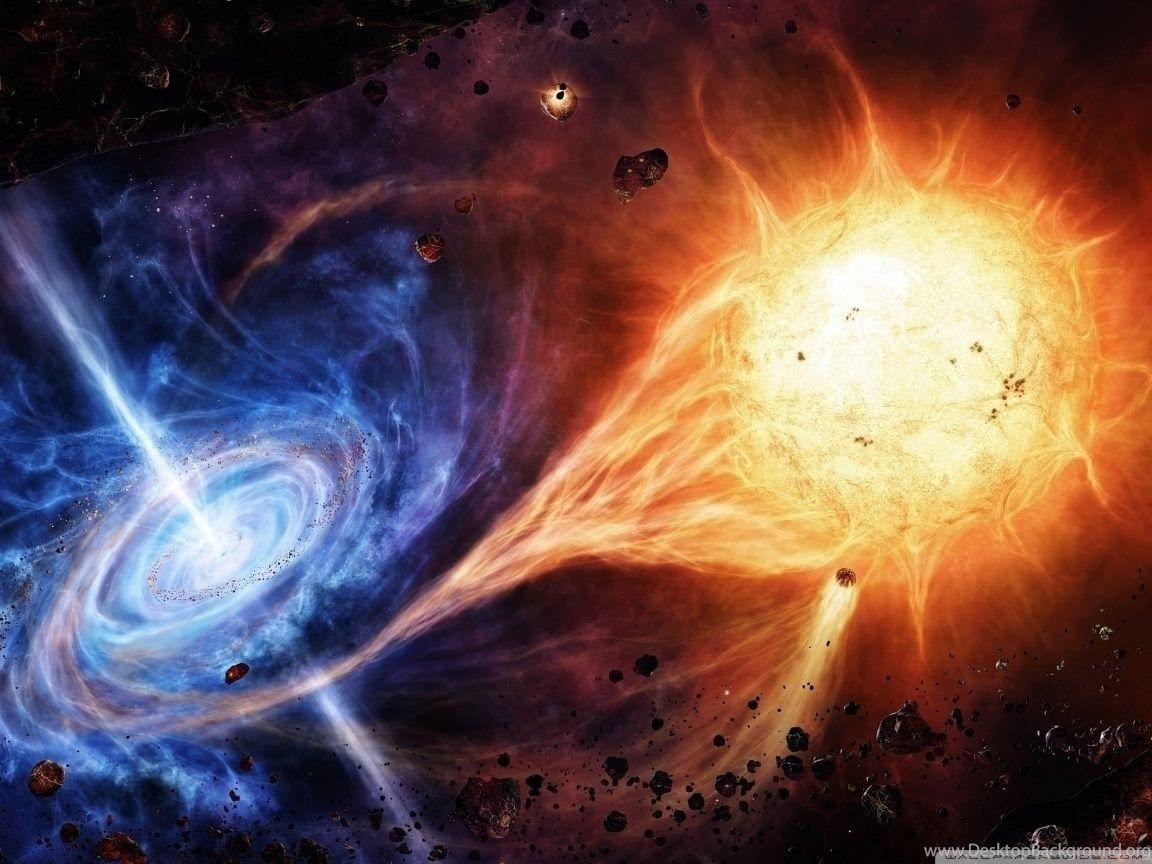 1152x864 Outer Space Stars Black Hole HD Desktop Wallpaper : High