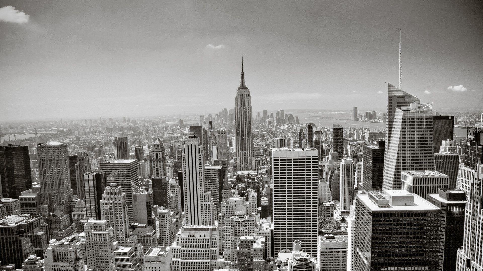 1920x1080 Grayscale Photgraphy New York Computer Desktop Background
