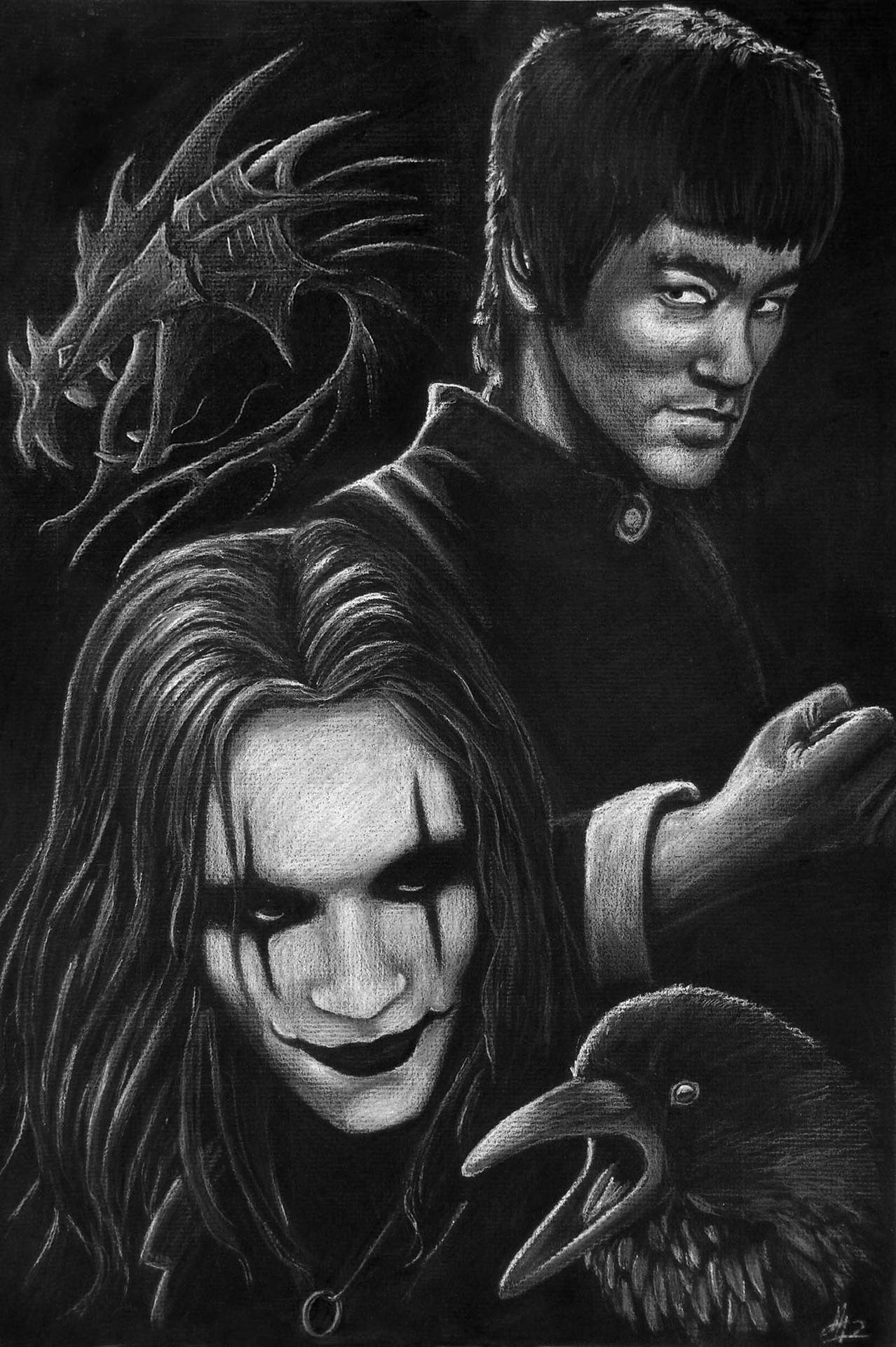 1278x1920 Brandon Lee Crow And Enemy Wallpaper