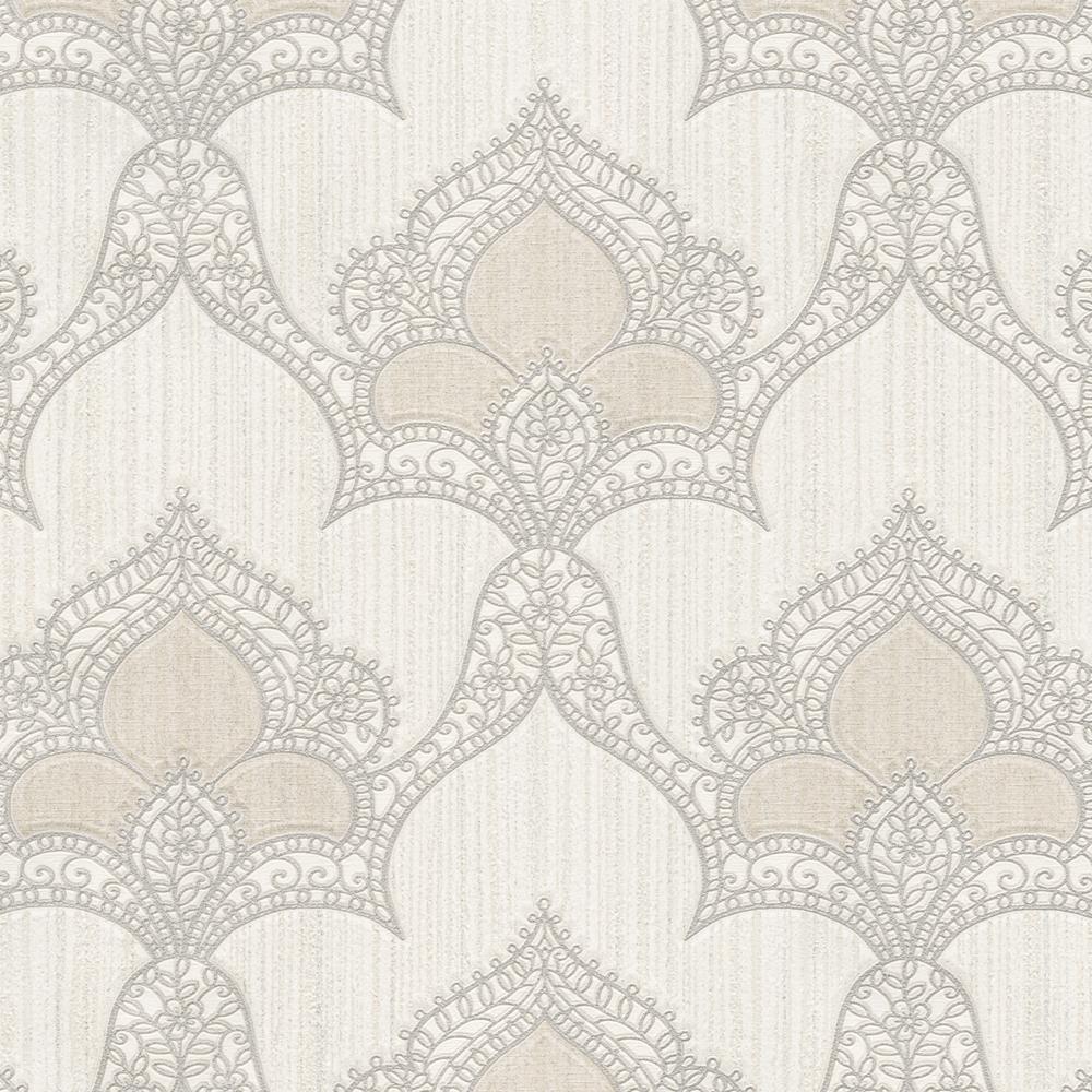1000x1000 Marrakech Ivory Eastern Damask Wallpaper