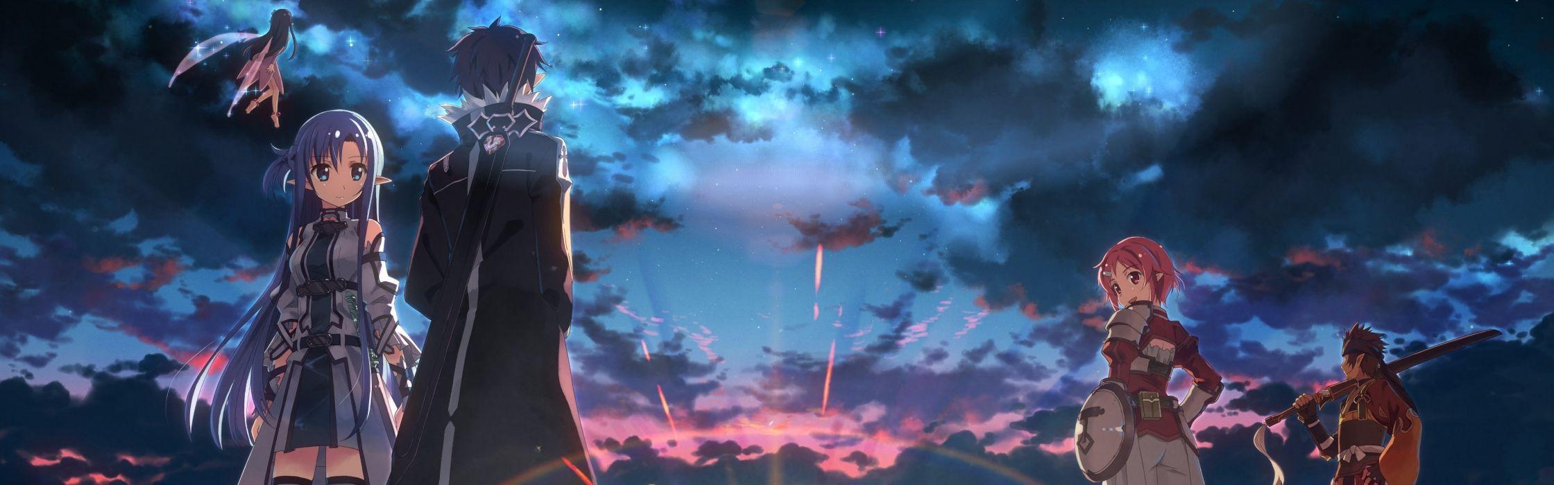 Download An expansive anime landscape complete with a vast sky Wallpaper   Wallpaperscom