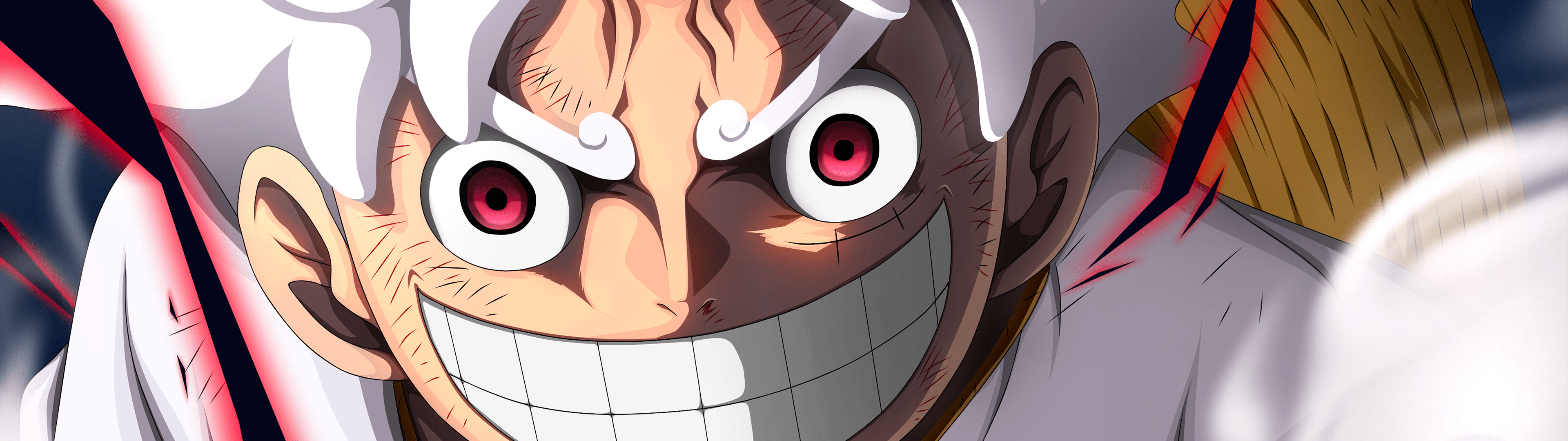 3840x1080 One Piece Wallpaper 4K, Gear Luffy, Sun God Nika