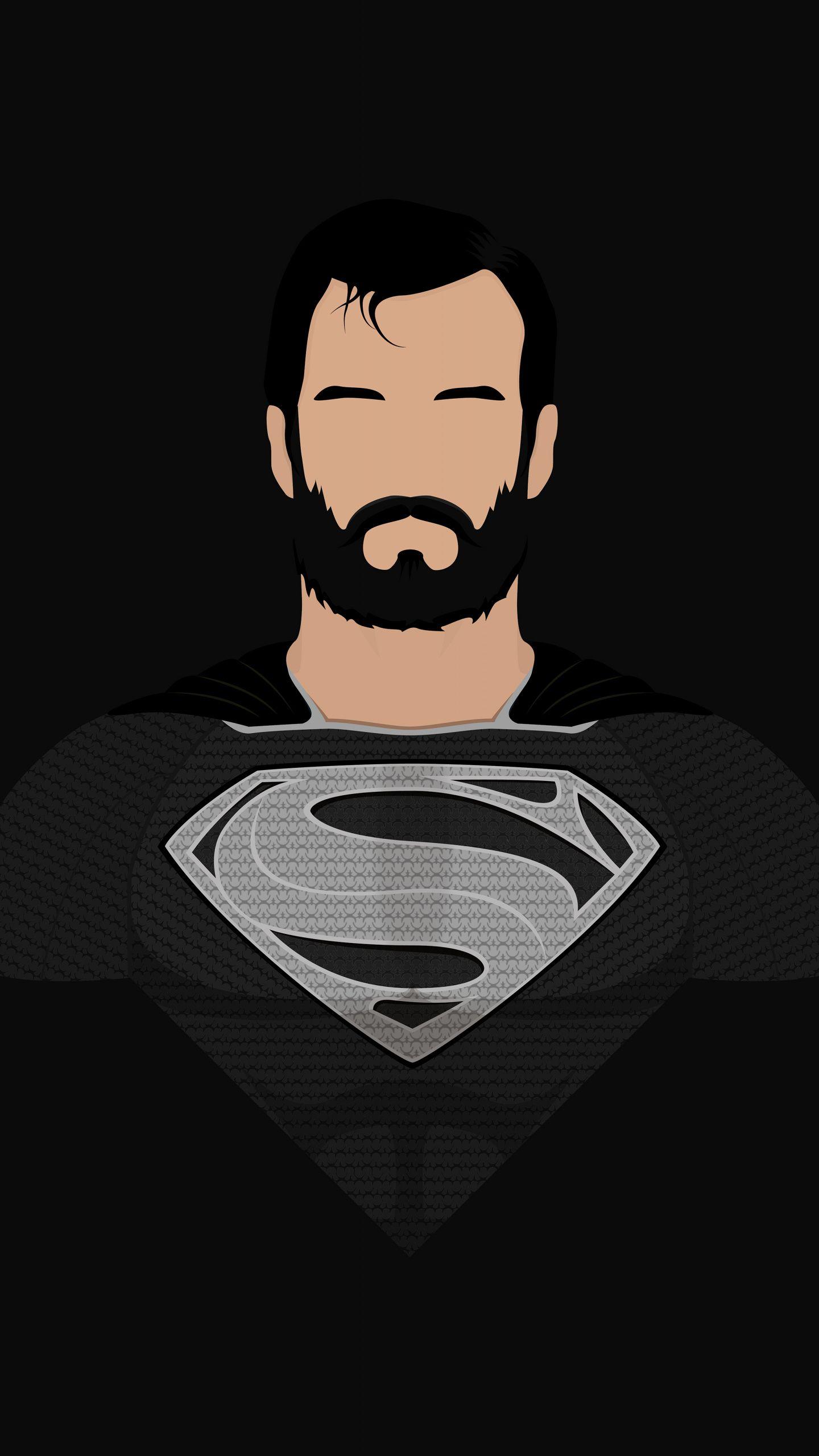 1440x2560 Wallpaper Superman, Dark, Minimalism, 8k