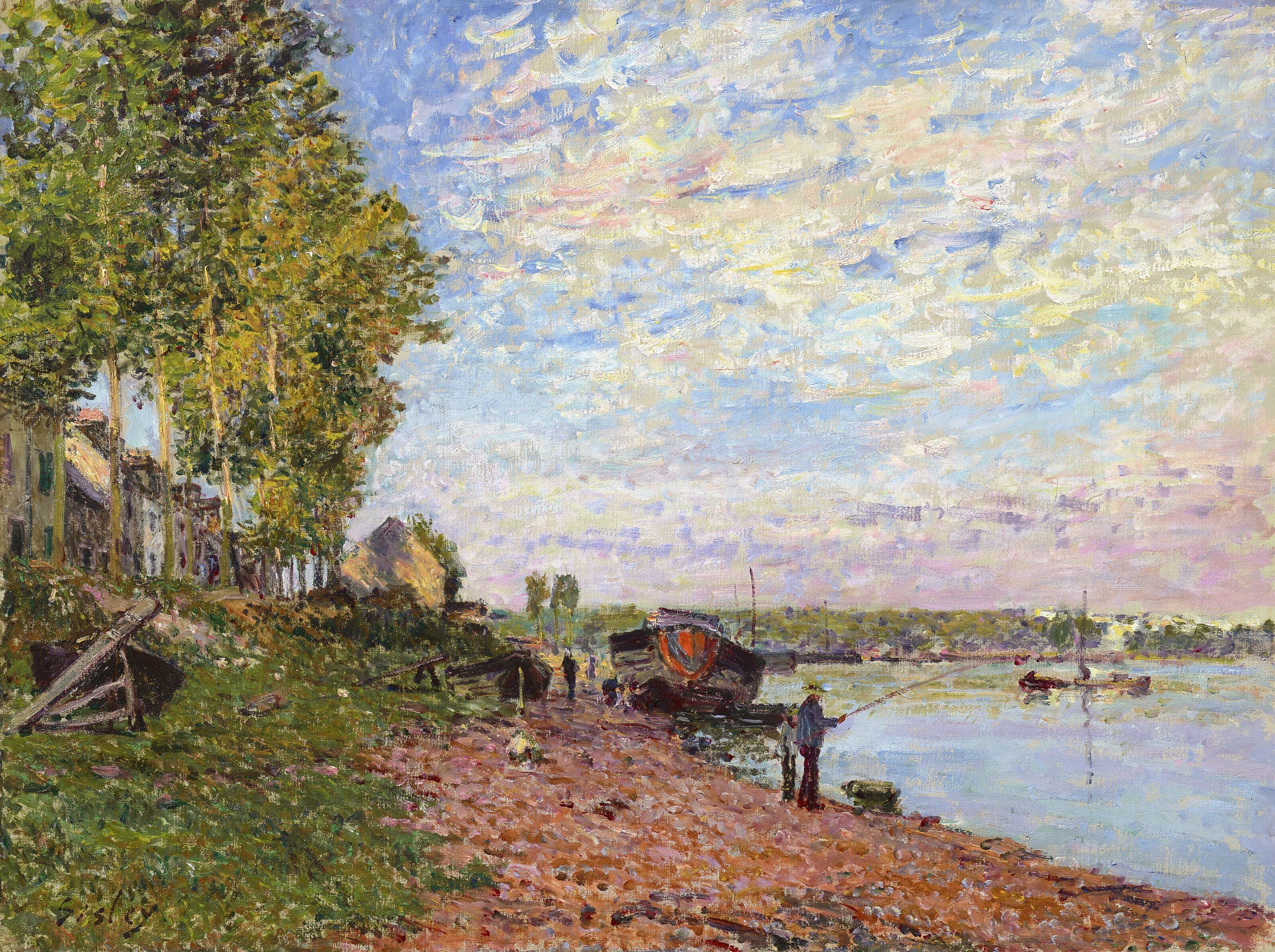 3200x2390 Alfred Sisley. Le Loing à Saint Mammès