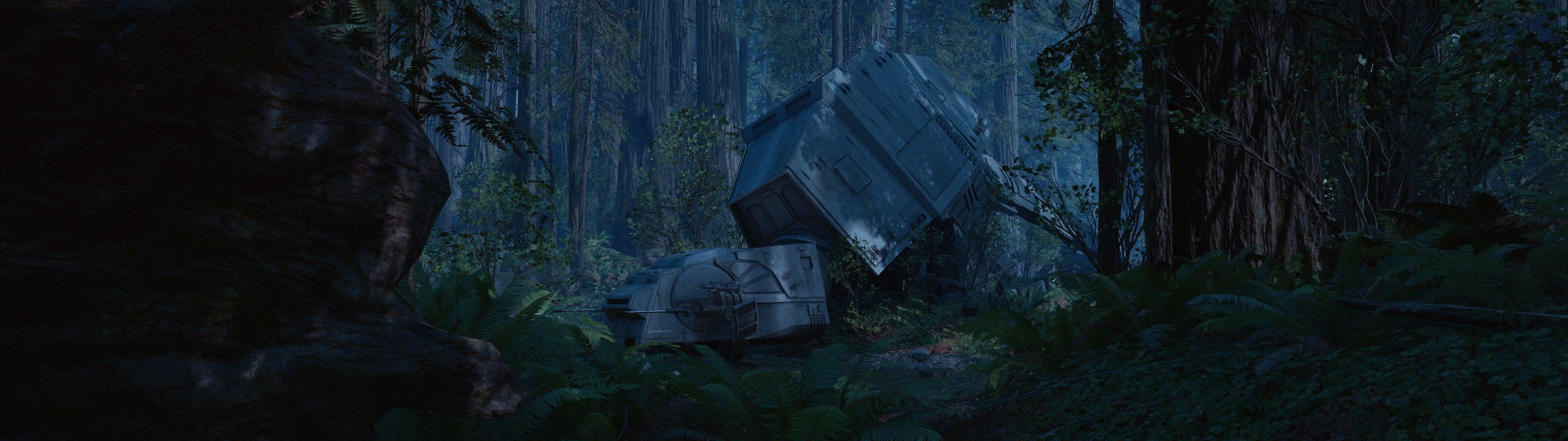 5118x1440 video games, dual monitors, Endor, Star Wars Battlefront