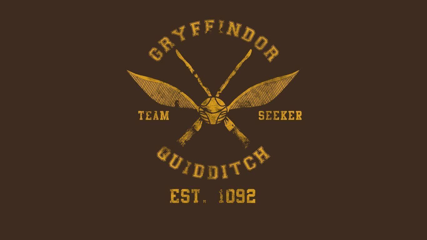 1366x768 Download Gryffindor Quidditch Team Seeker Shirt Design Wallpaper