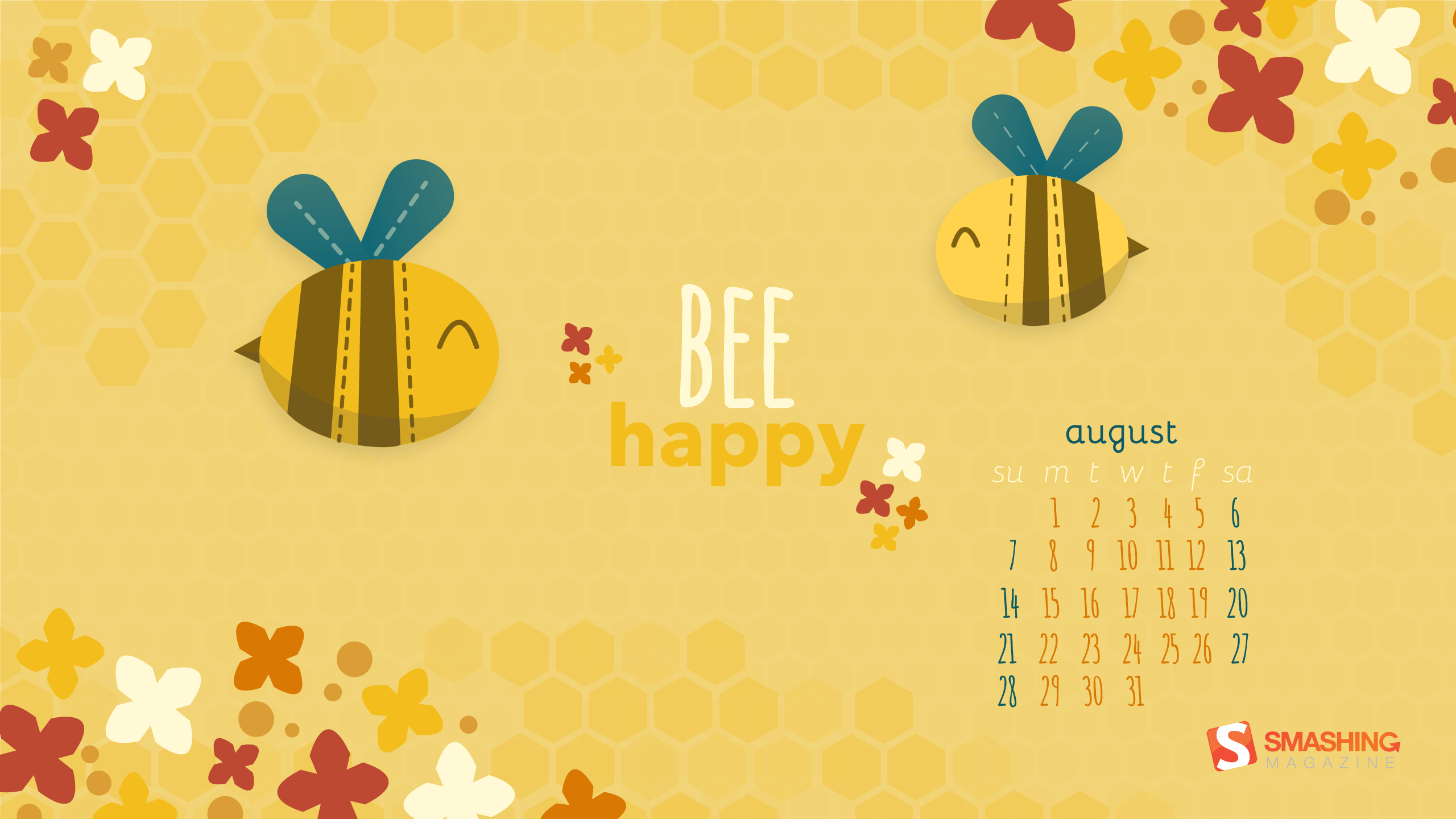 2560x1440 Desktop Wallpaper Calendars: August 2016