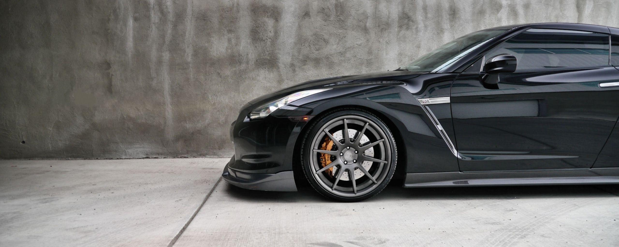 2560x1024 Free download Auto Cars Nissan gtr Nissan Gtr Black