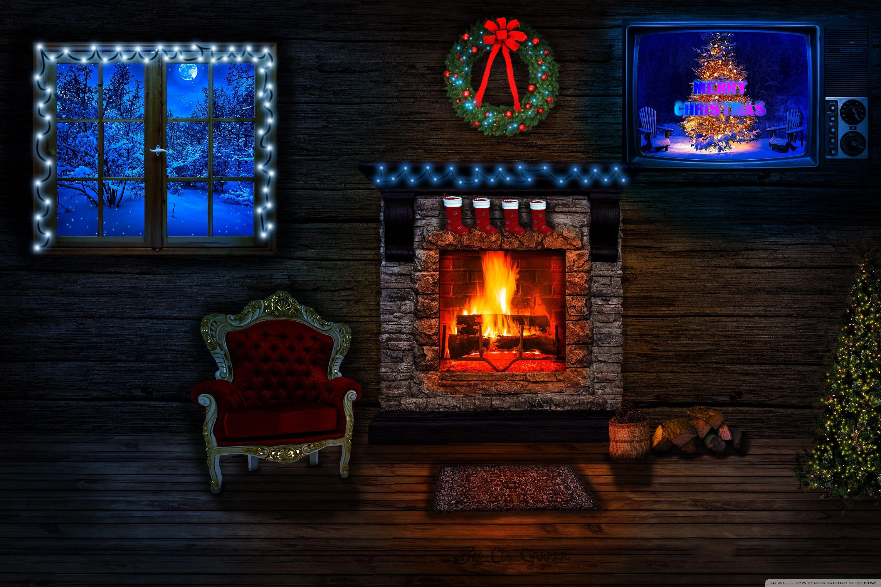 fireplace 4k crackling screensaver free download