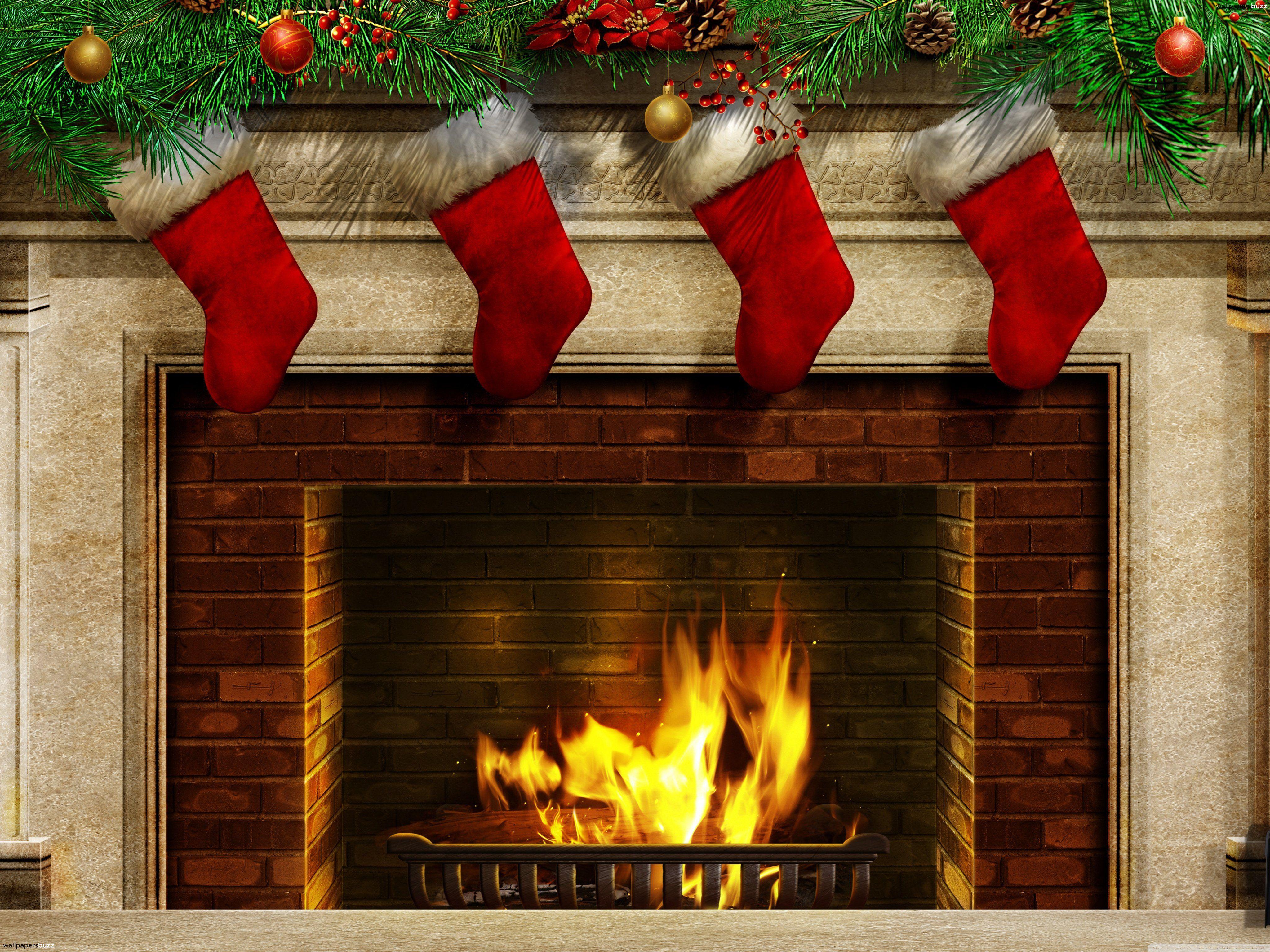 Christmas Fireplace Wallpapers - Top Free Christmas Fireplace Backgrounds -  WallpaperAccess