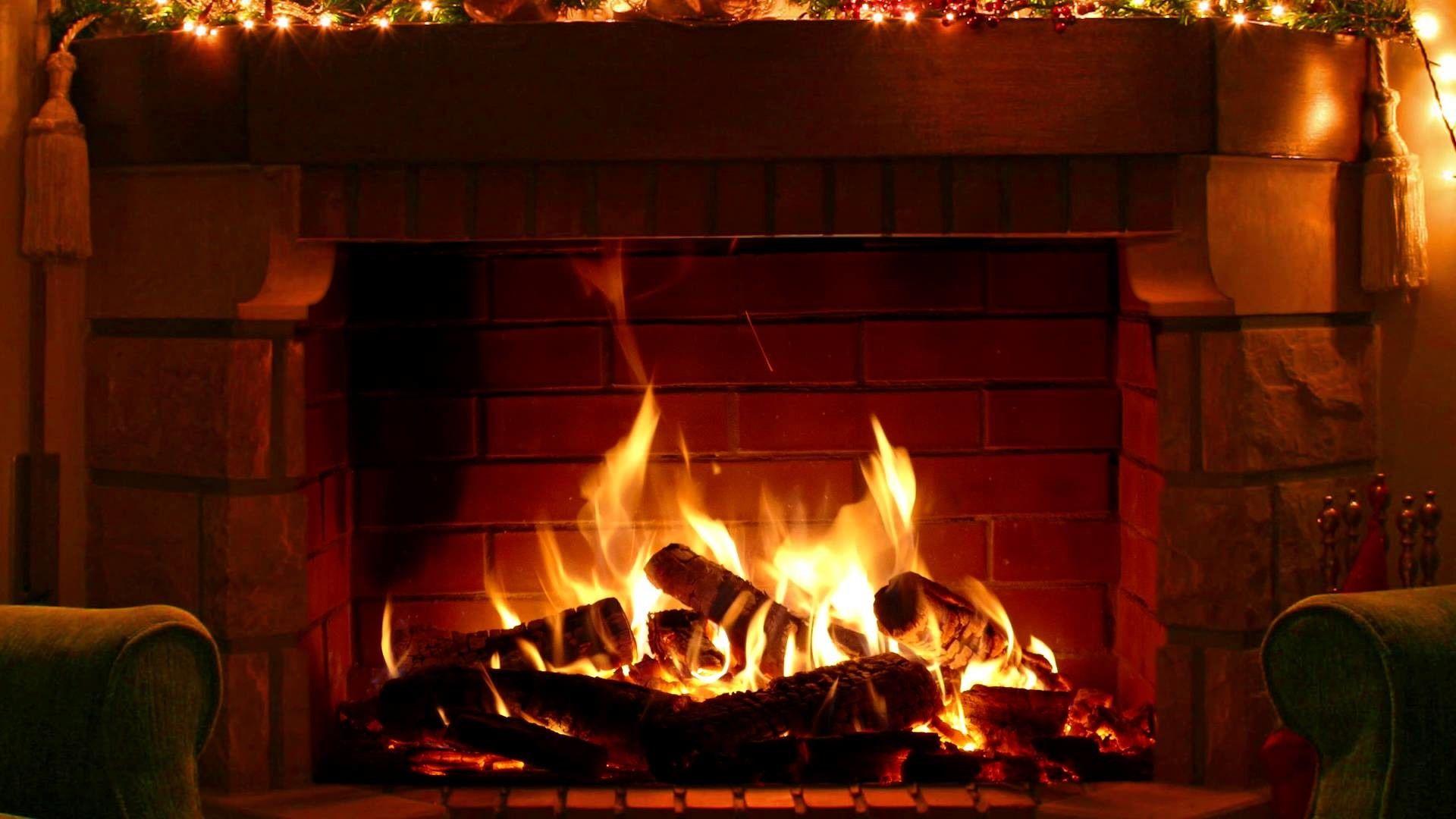 1920x1080 Christmas Fireplace Wallpaper HD Desktop Background