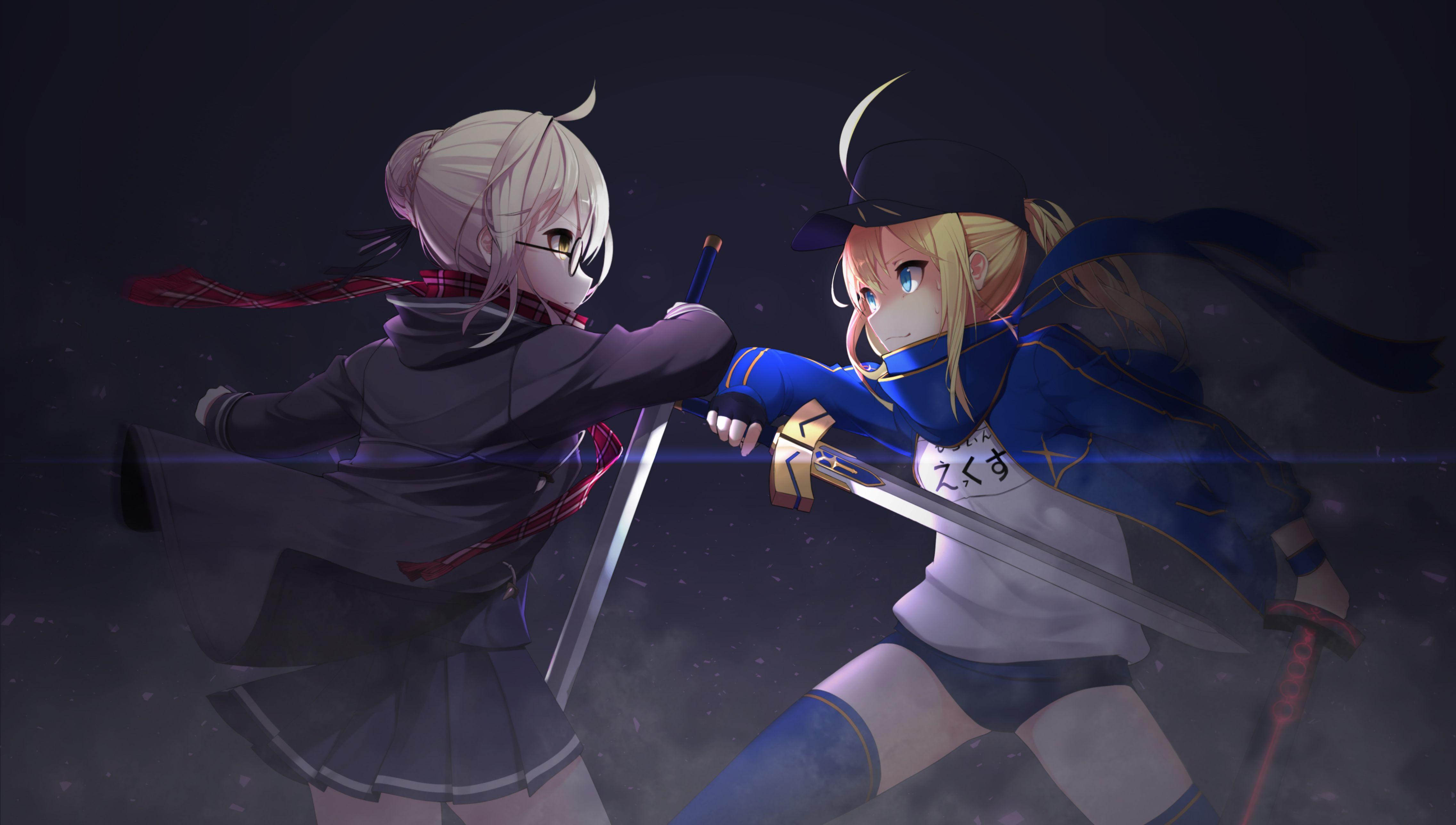 4546x2575 Heroine X And Saber Anime Fate Grand Order Wallpaper