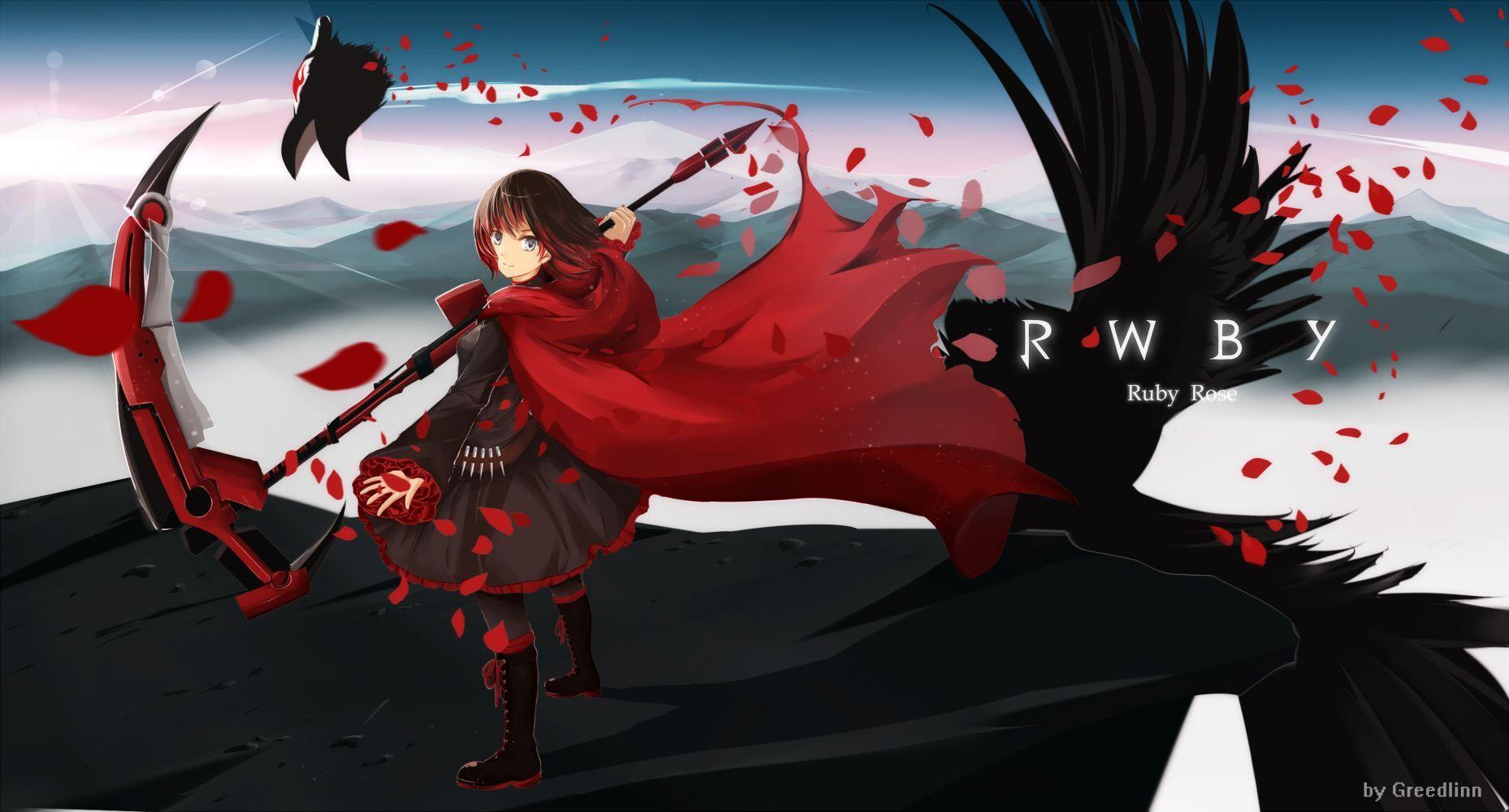 1858x1000 Ruby Rose RWBY Wallpaper