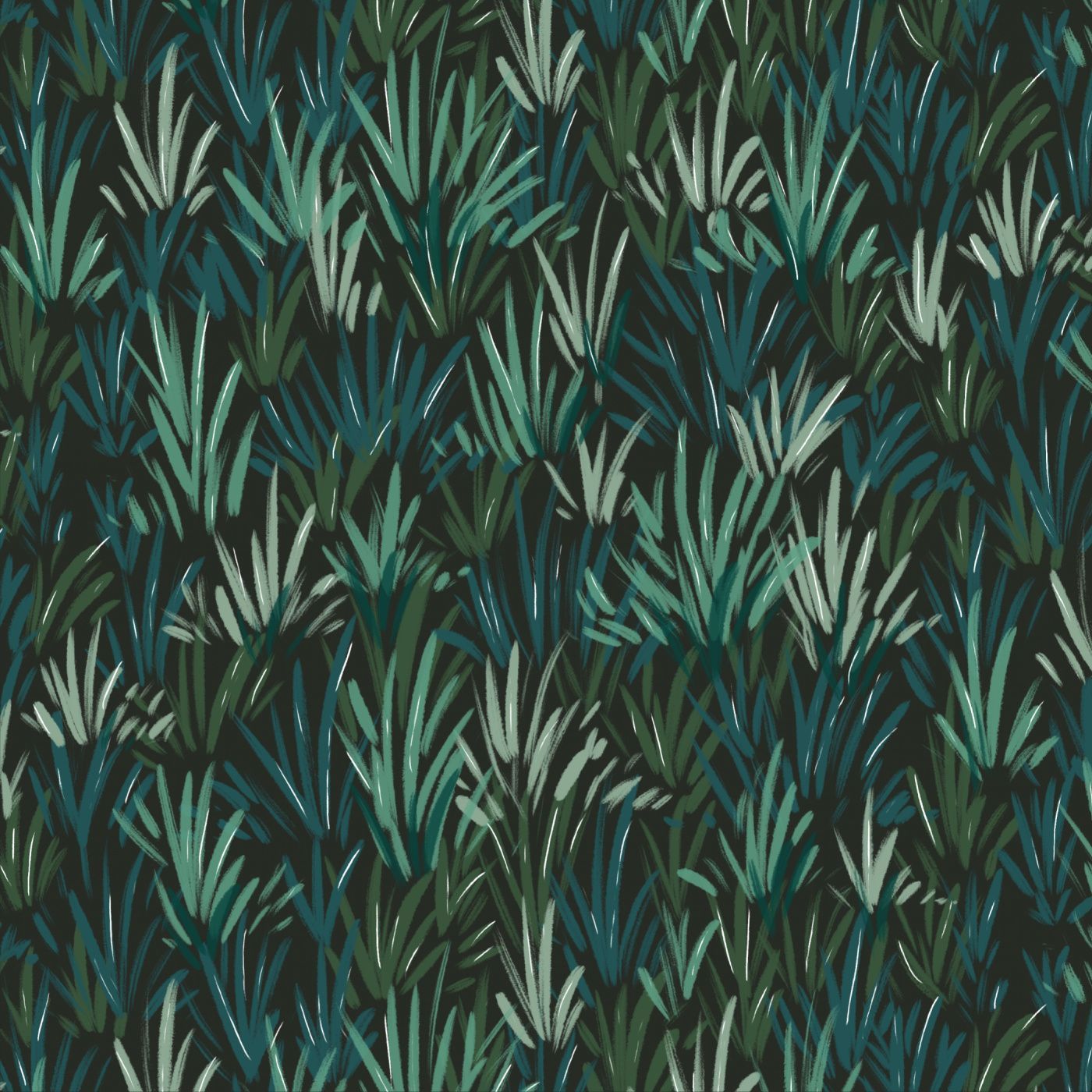 1400x1400 Jungle Grass Peel And Stick Removable